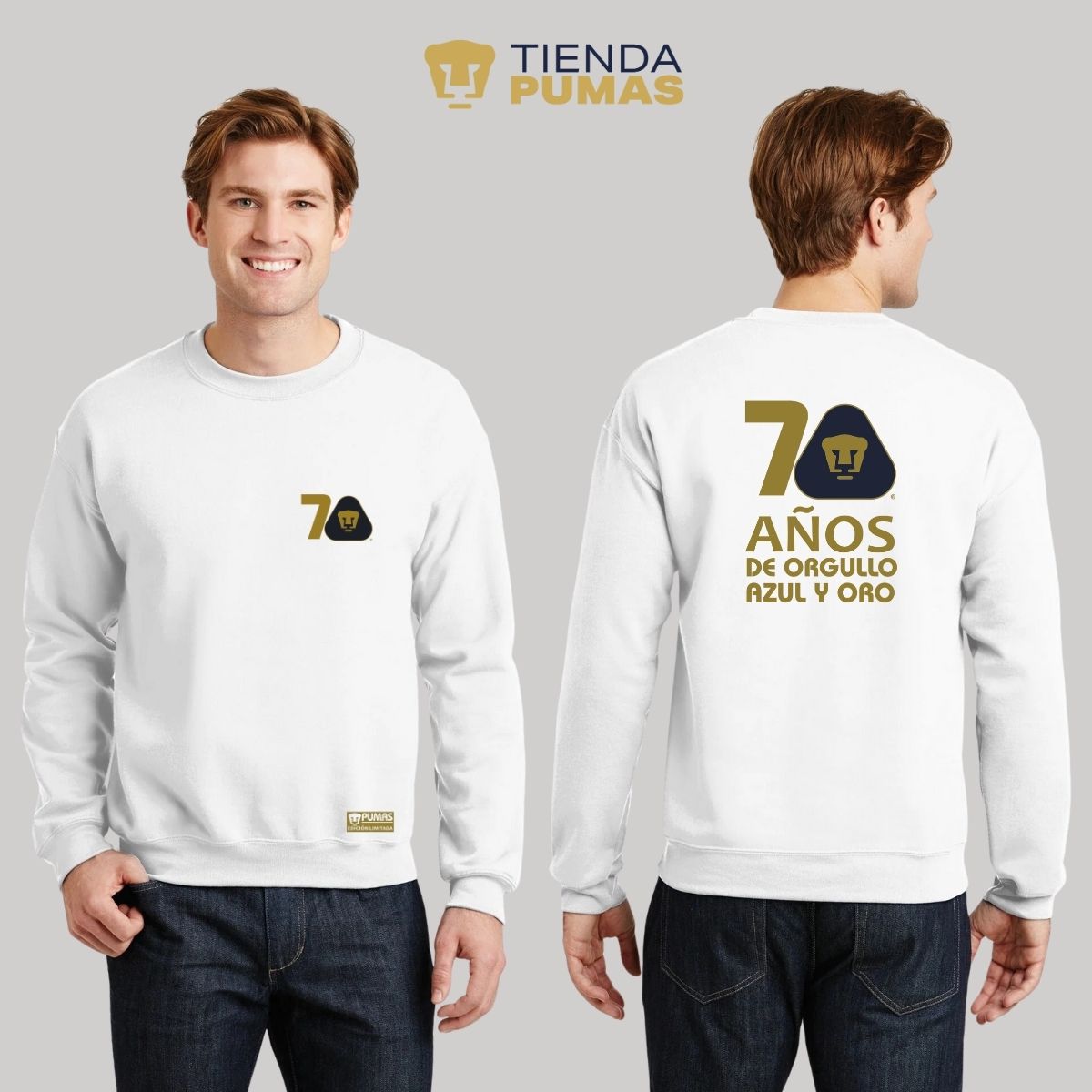 Sudadera Hombre Pumas UNAM 70 Años FYR Edición Limitada 4