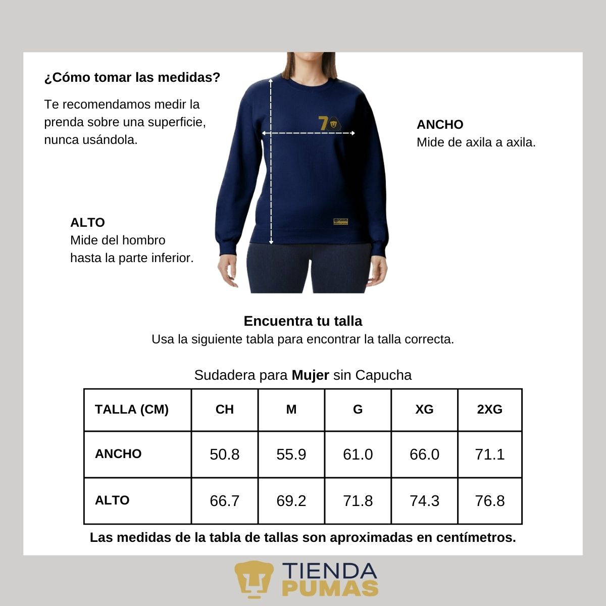 Sudadera Mujer Pumas UNAM 70 Años FYR Edición Limitada 4