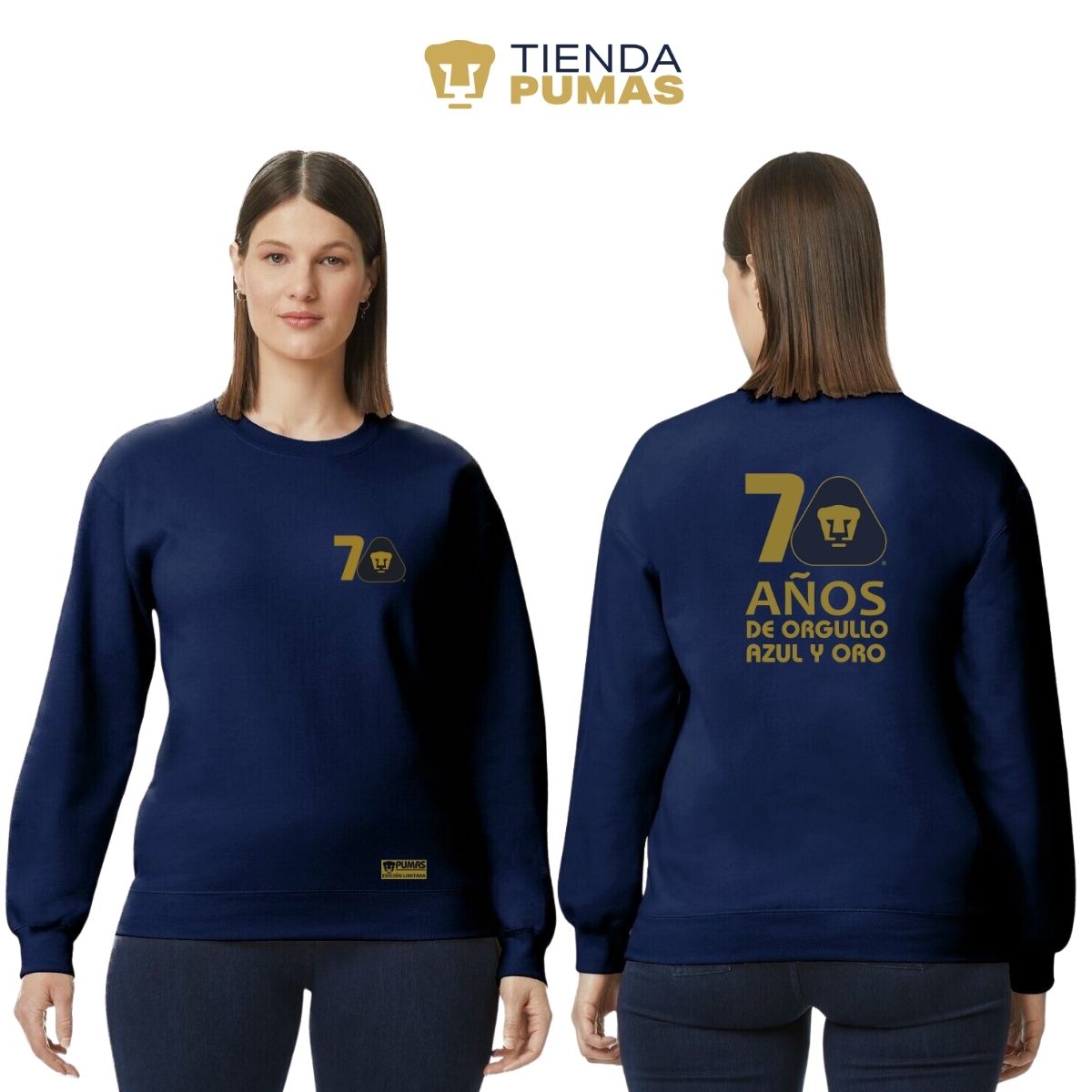 Sudadera Mujer Pumas UNAM 70 Años FYR Edición Limitada 4