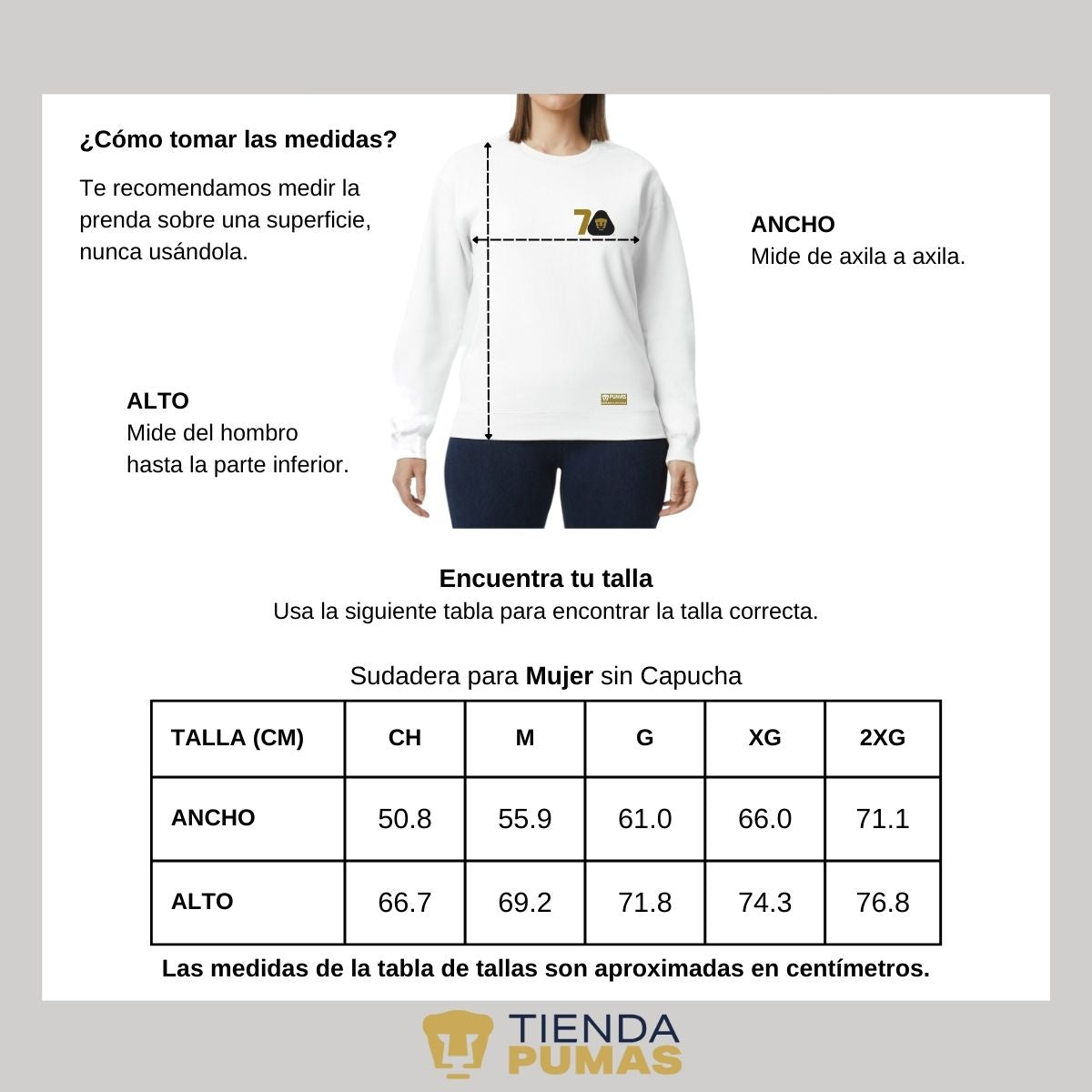 Sudadera Mujer Pumas UNAM 70 Años FYR Edición Limitada 4