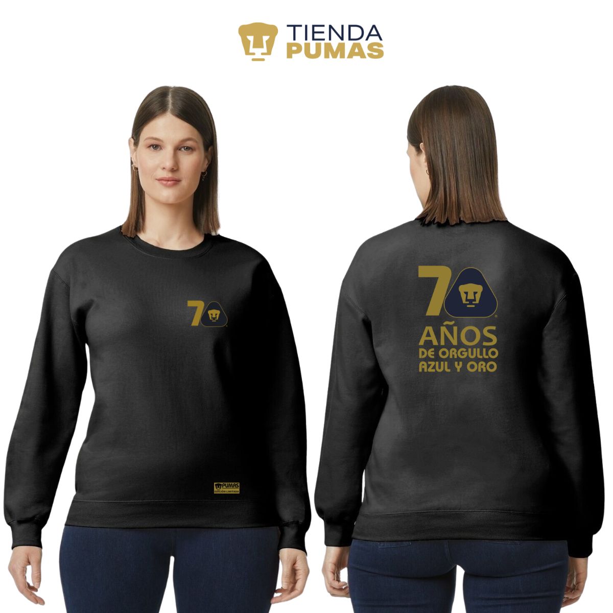 Sudadera Mujer Pumas UNAM 70 Años FYR Edición Limitada 4