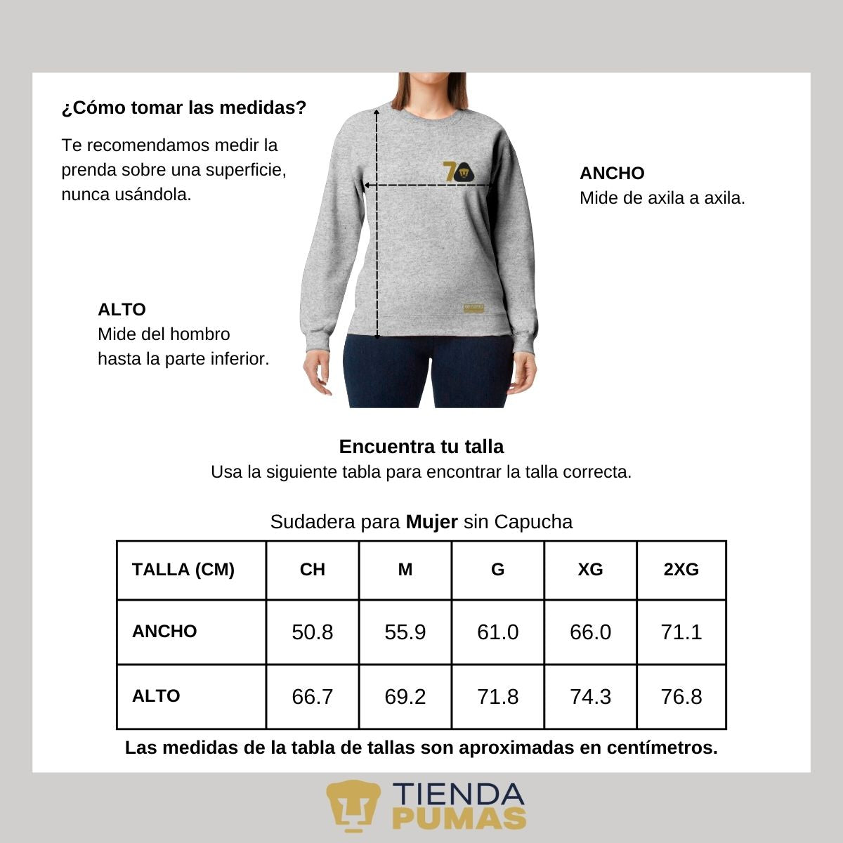 Sudadera Mujer Pumas UNAM 70 Años FYR Edición Limitada 4