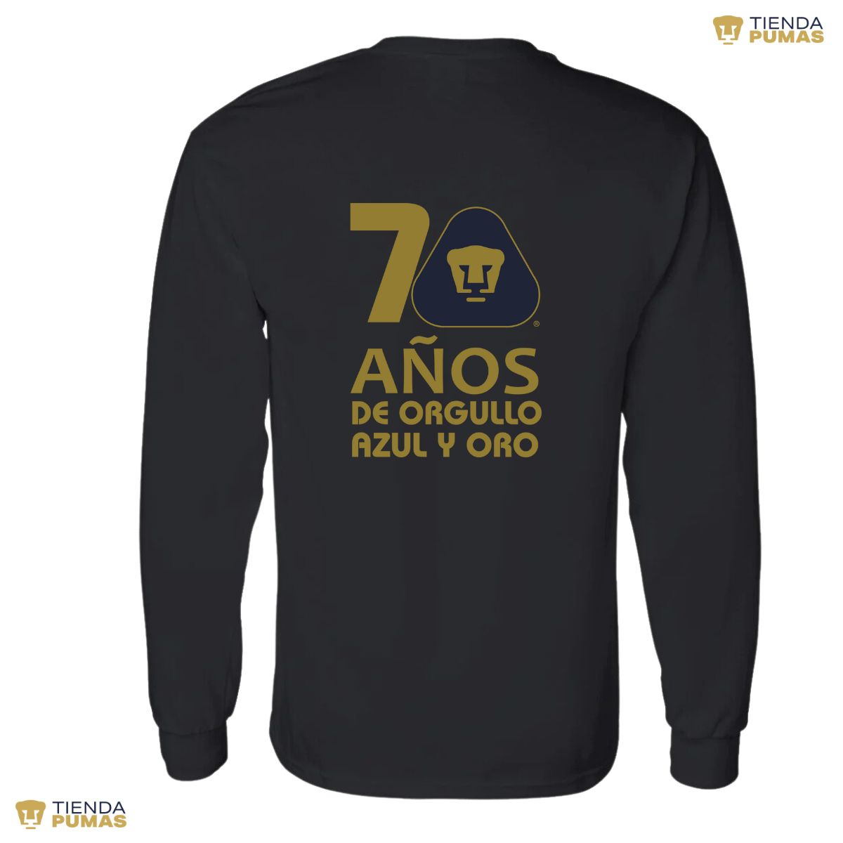 Playera Hombre Pumas UNAM Manga Larga 70 Años FYR Edición Limitada 4