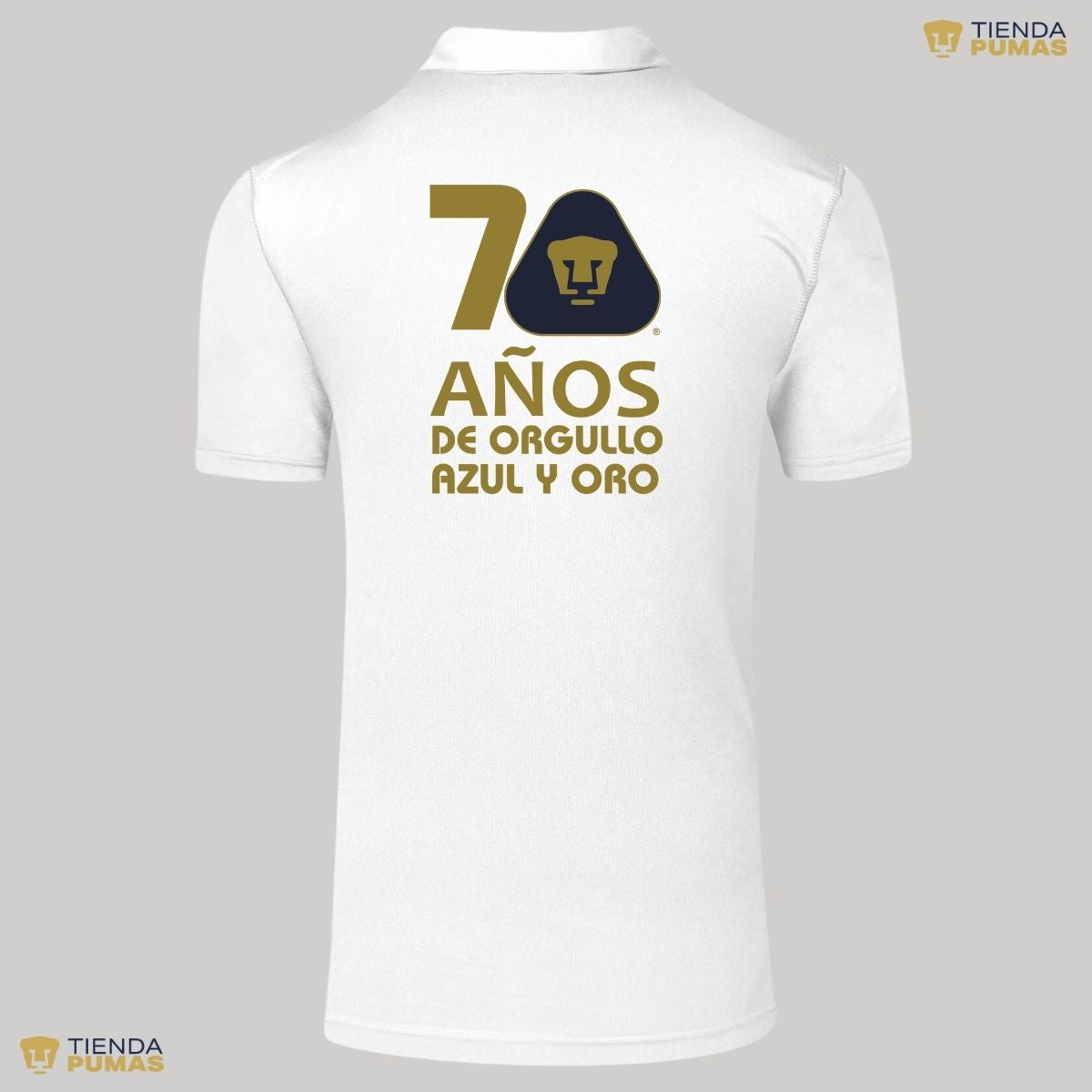 Playera Tipo Polo Transpirable Hombre Pumas UNAM 70 Años FYR Edición Limitada 4