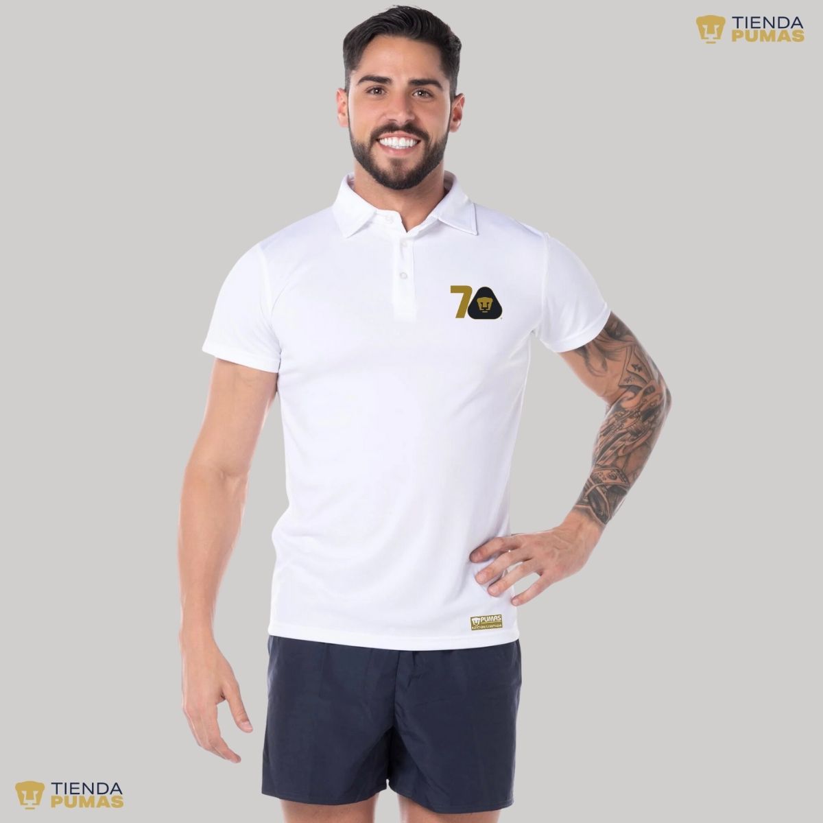 Playera Tipo Polo Transpirable Hombre Pumas UNAM 70 Años FYR Edición Limitada 4