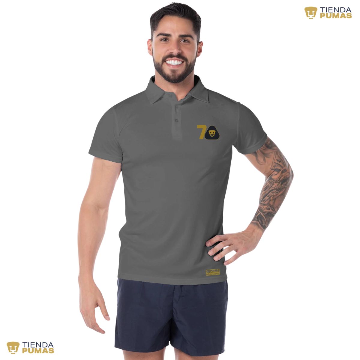 Playera Tipo Polo Transpirable Hombre Pumas UNAM 70 Años FYR Edición Limitada 4