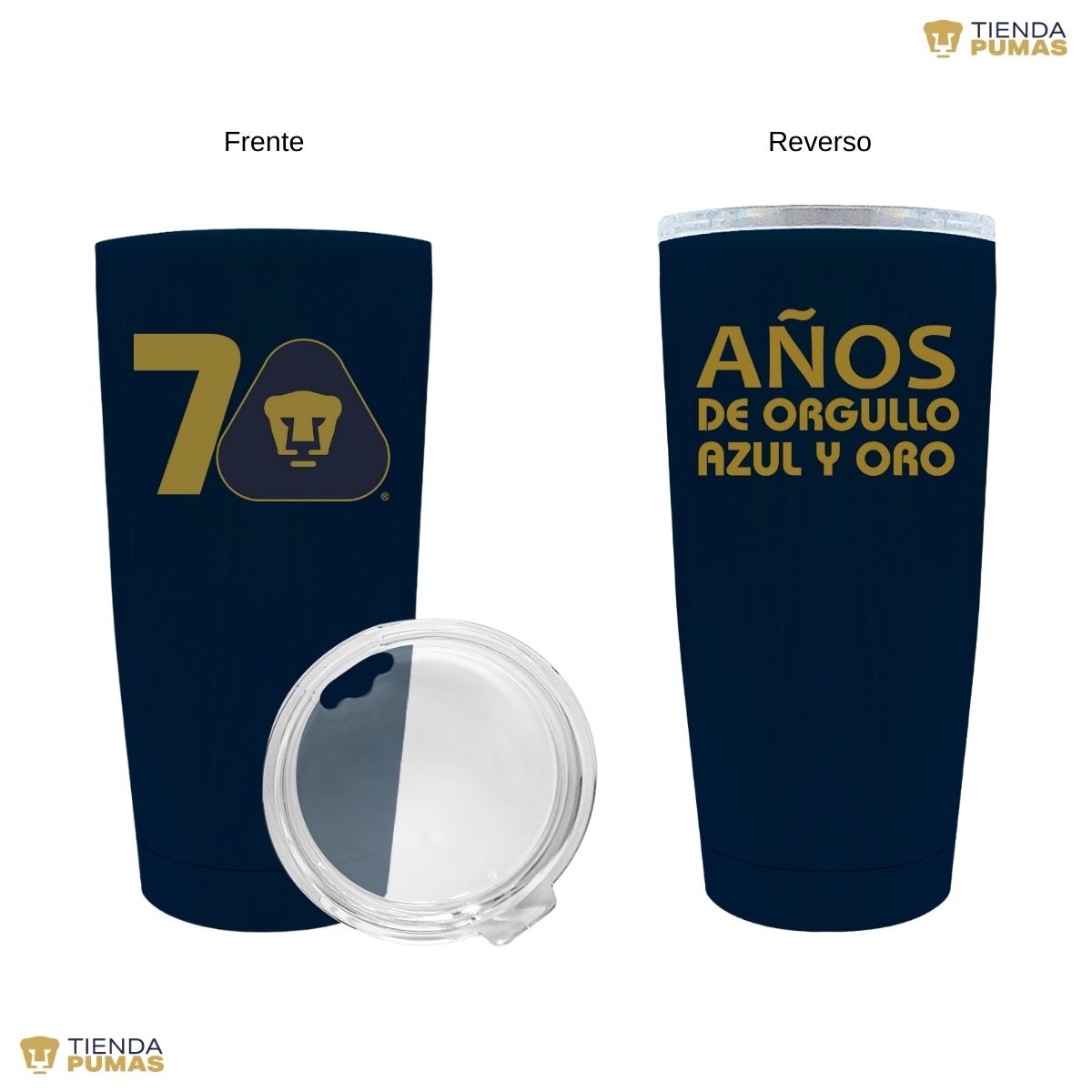 Termo 20 Oz Pumas UNAM 70 Años FYR Edición Limitada 4