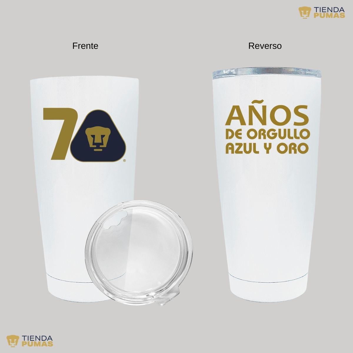 Termo 20 Oz Pumas UNAM 70 Años FYR Edición Limitada 4