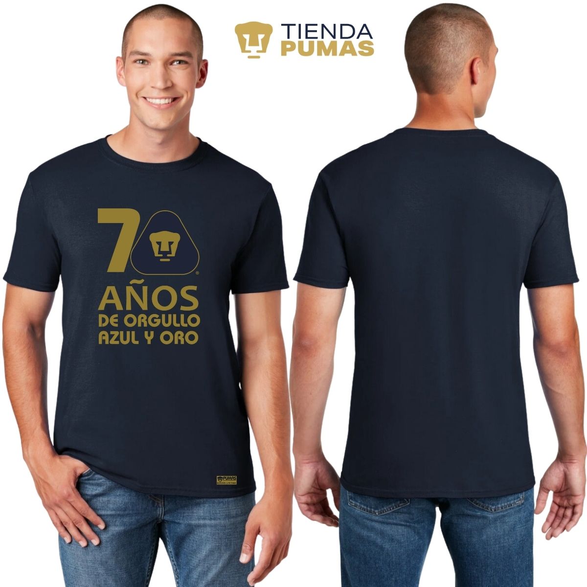 Playera Hombre Pumas UNAM 70 Años Fte Edición Limitada 4