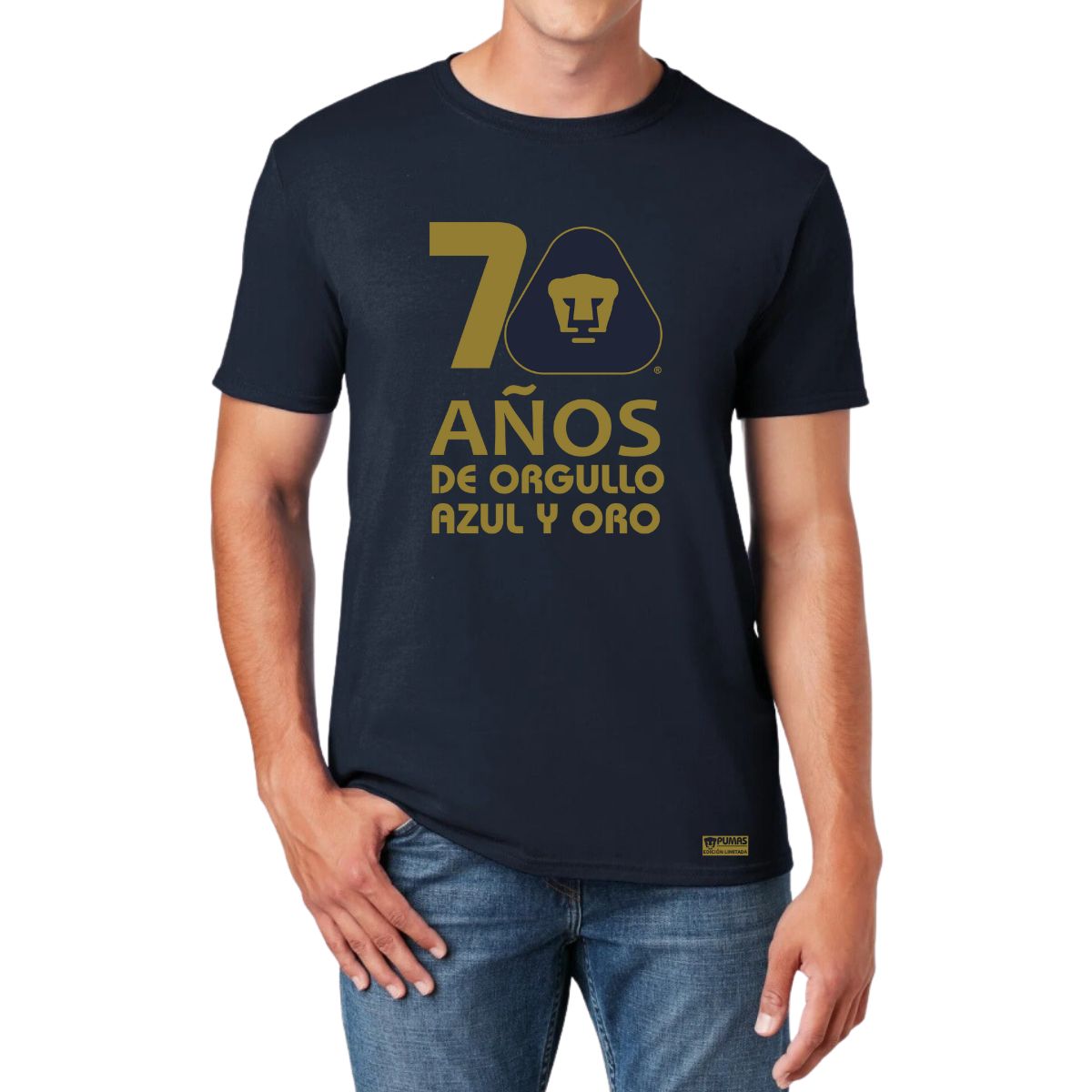 Playera Hombre Pumas UNAM 70 Años Fte Edición Limitada 4