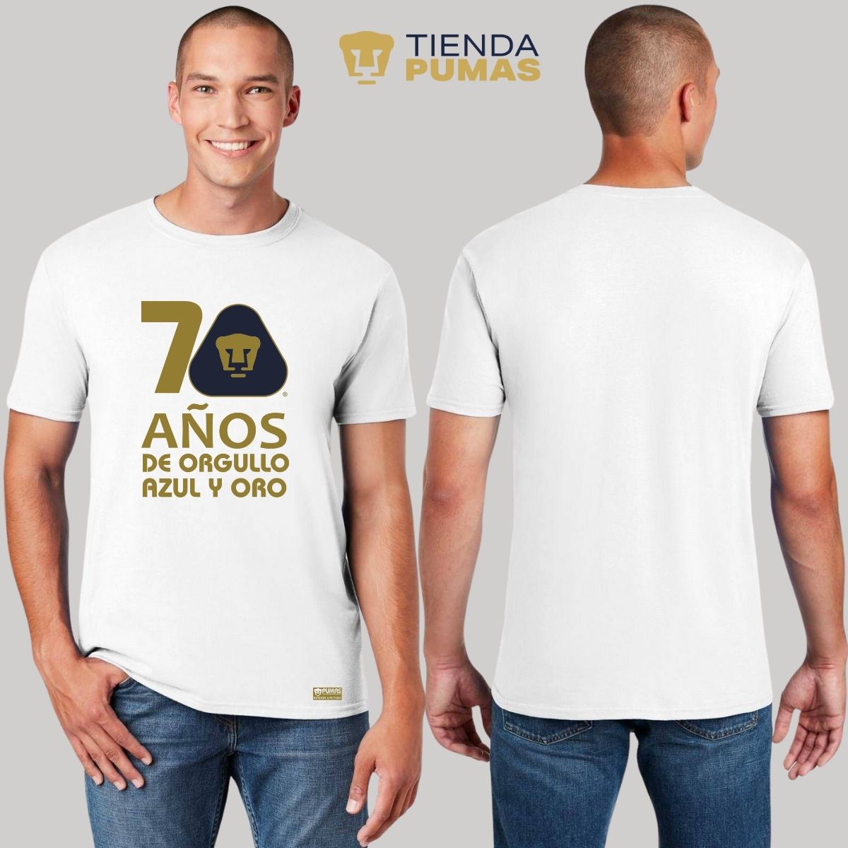 Playera Hombre Pumas UNAM 70 Años Fte Edición Limitada 4