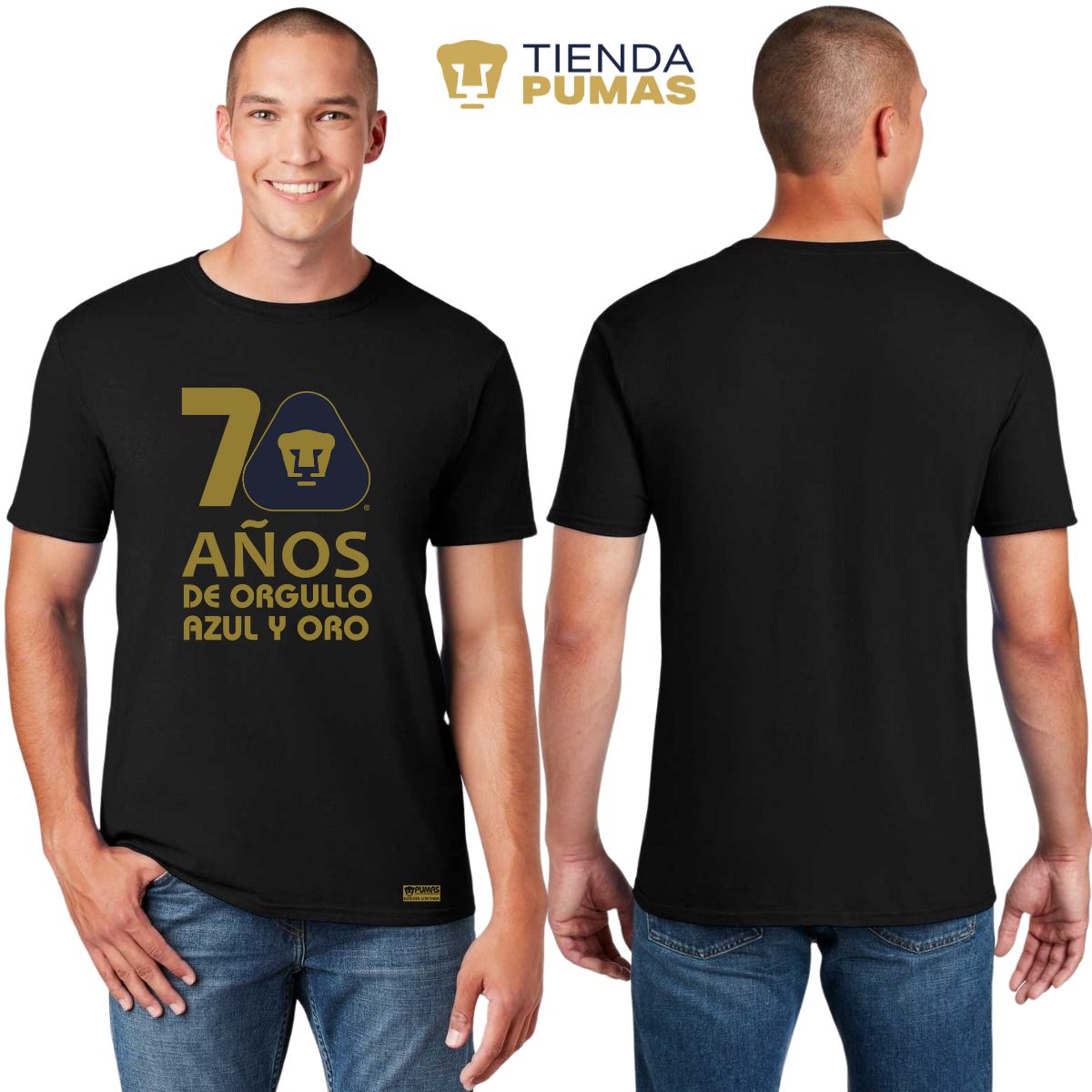 Playera Hombre Pumas UNAM 70 Años Fte Edición Limitada 4