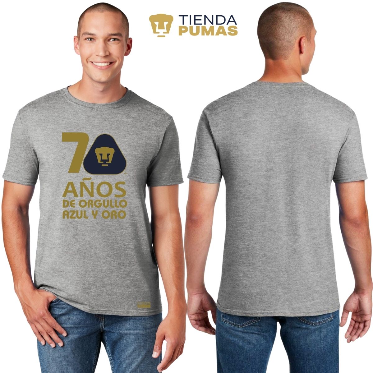 Playera Hombre Pumas UNAM 70 Años Fte Edición Limitada 4