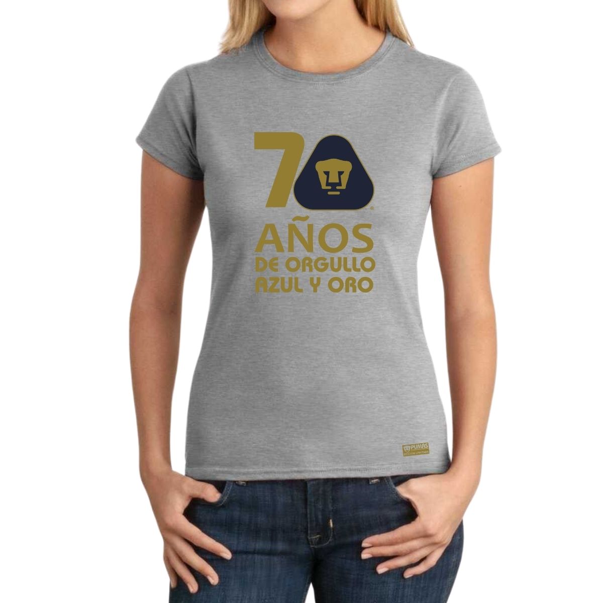 Playera Mujer Pumas UNAM 70 Años Fte Edición Limitada 4