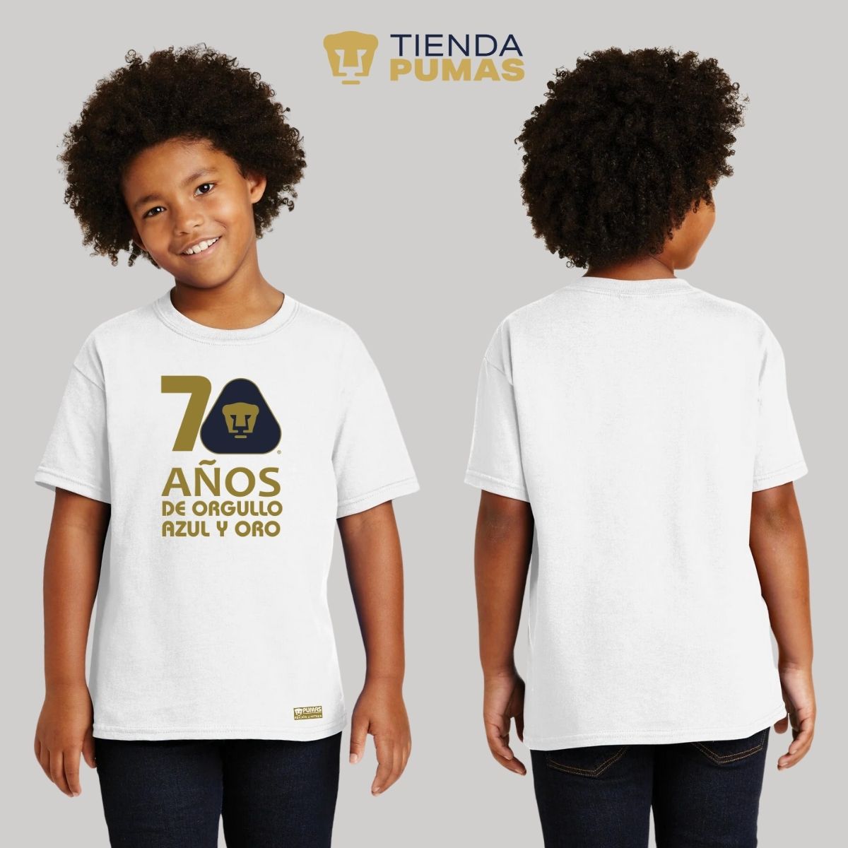 Playera Niños Pumas UNAM 70 Años Fte Edición Limitada 4