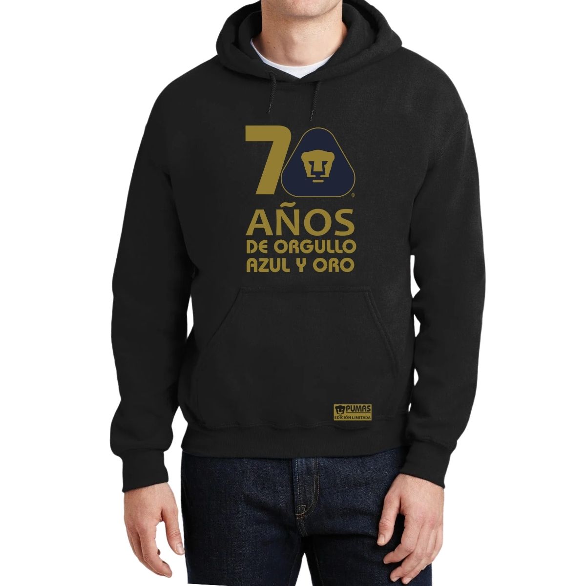 Sudadera Hombre Hoodie Pumas UNAM 70 Años Fte Edición Limitada 4