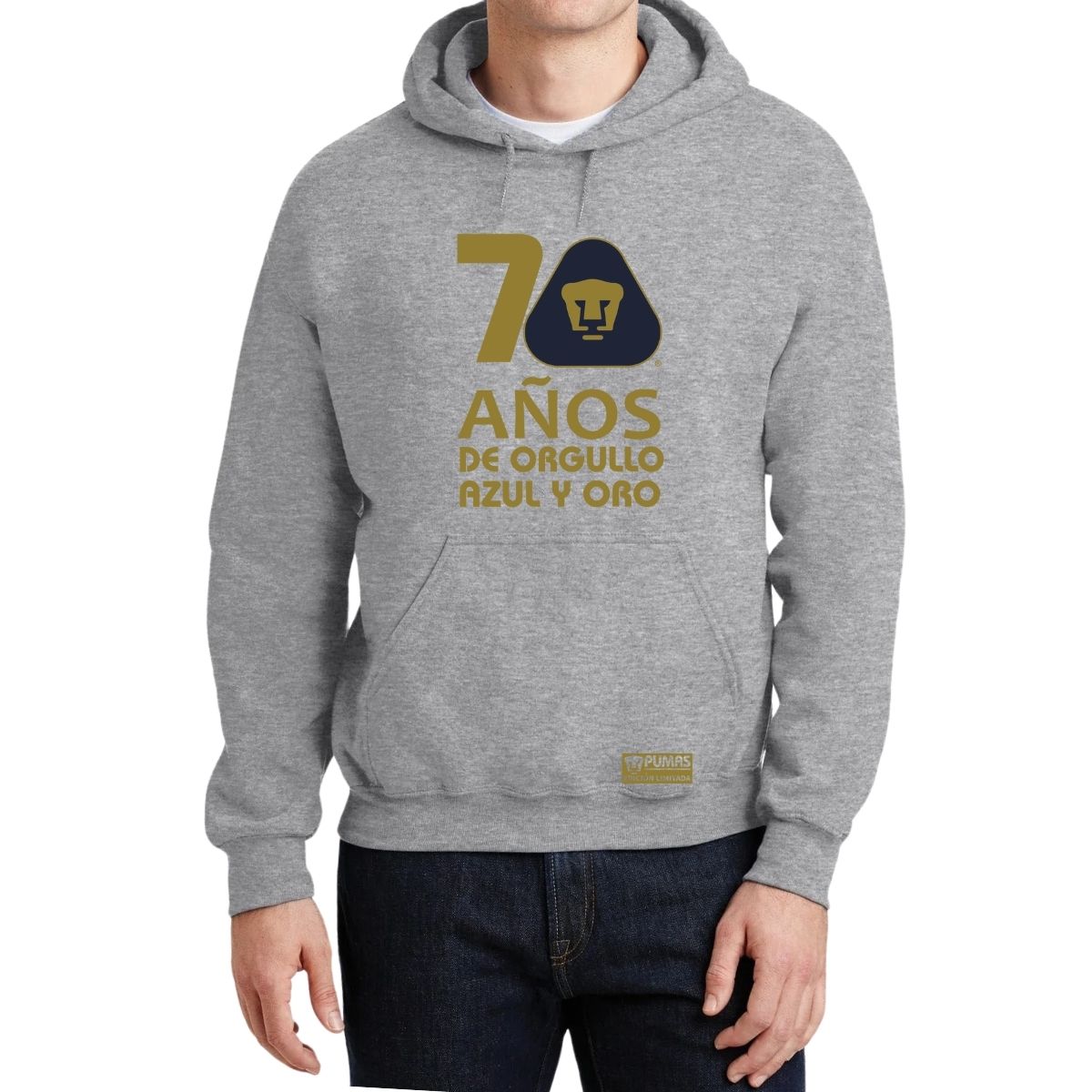 Sudadera Hombre Hoodie Pumas UNAM 70 Años Fte Edición Limitada 4