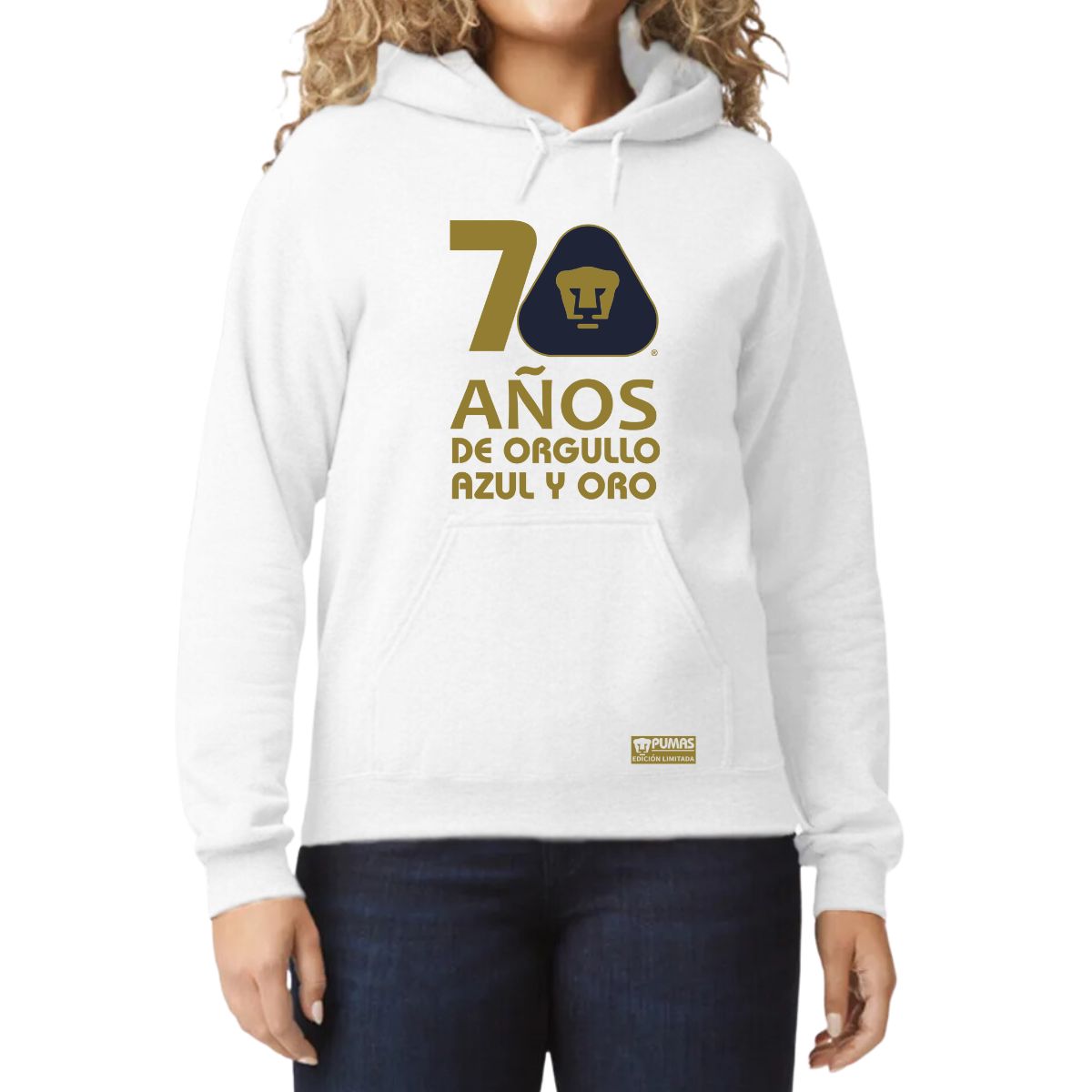 Sudadera Mujer Hoodie Pumas UNAM 70 Años Fte Edición Limitada 4