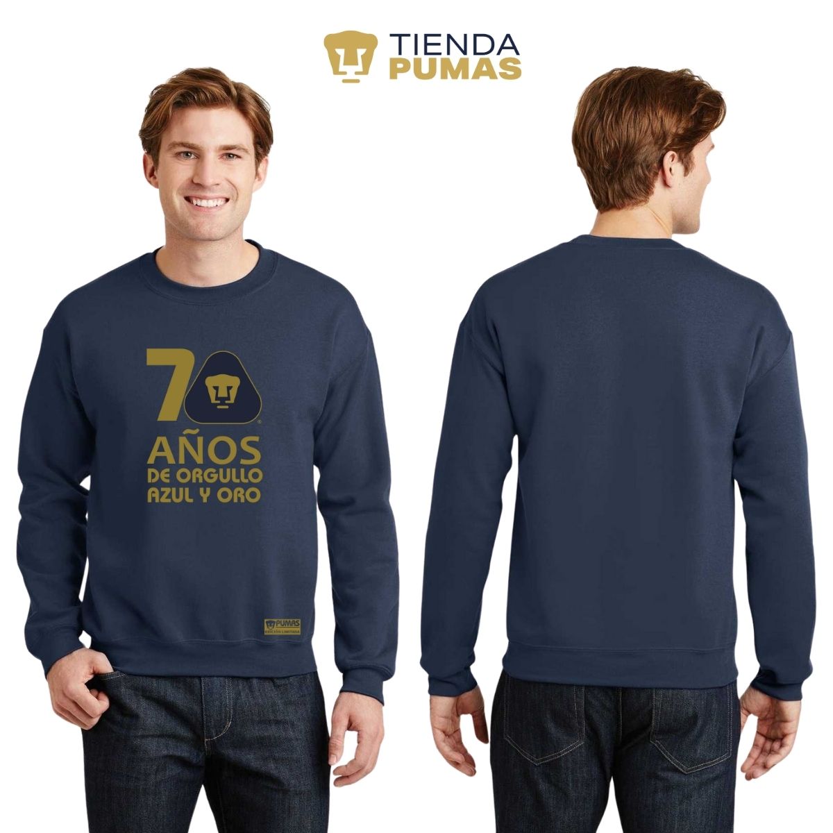 Sudadera Hombre Pumas UNAM 70 Años Fte Edición Limitada 4