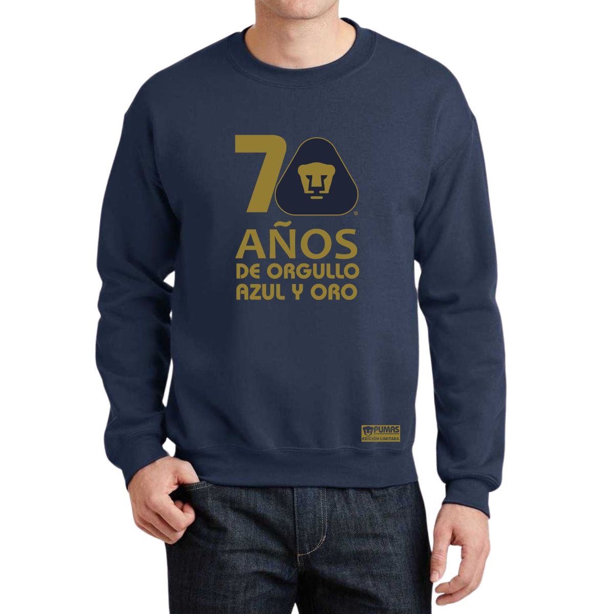 Sudadera Hombre Pumas UNAM 70 Años Fte Edición Limitada 4