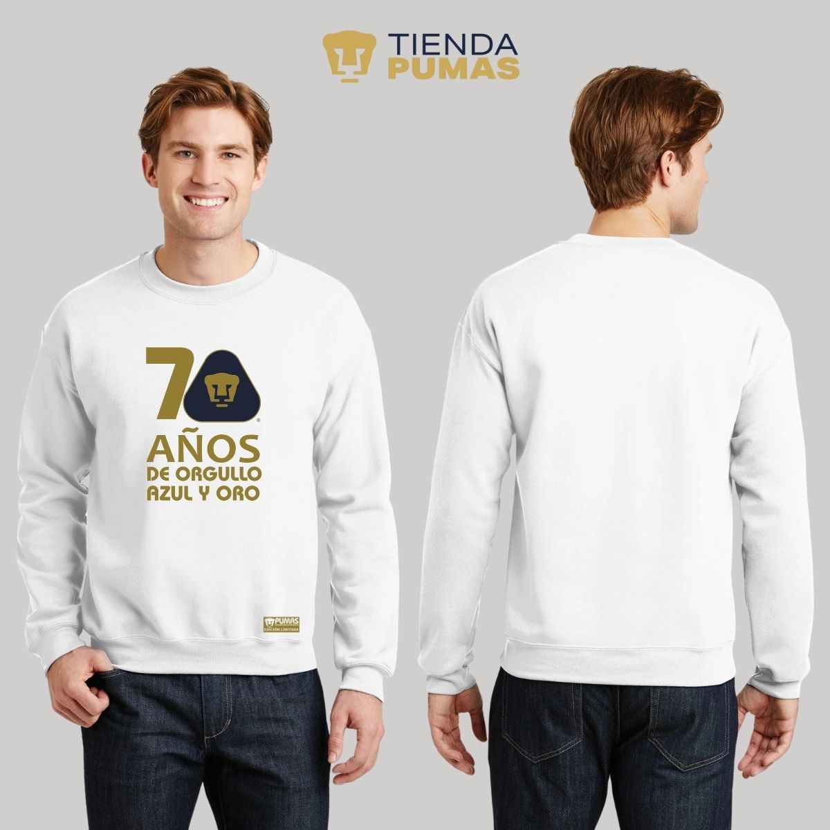 Sudadera Hombre Pumas UNAM 70 Años Fte Edición Limitada 4