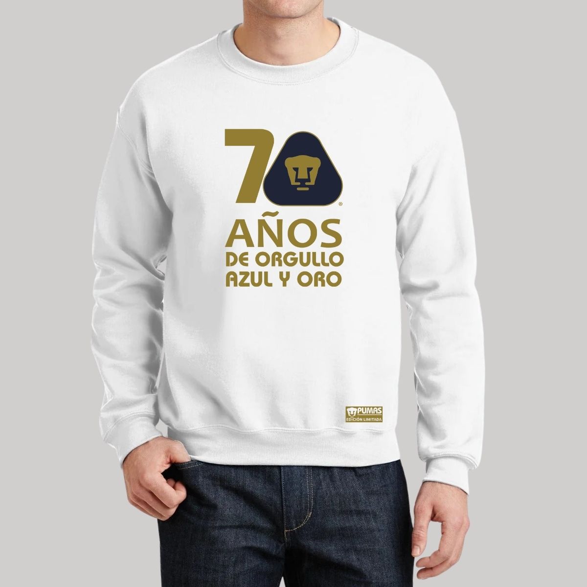 Sudadera Hombre Pumas UNAM 70 Años Fte Edición Limitada 4