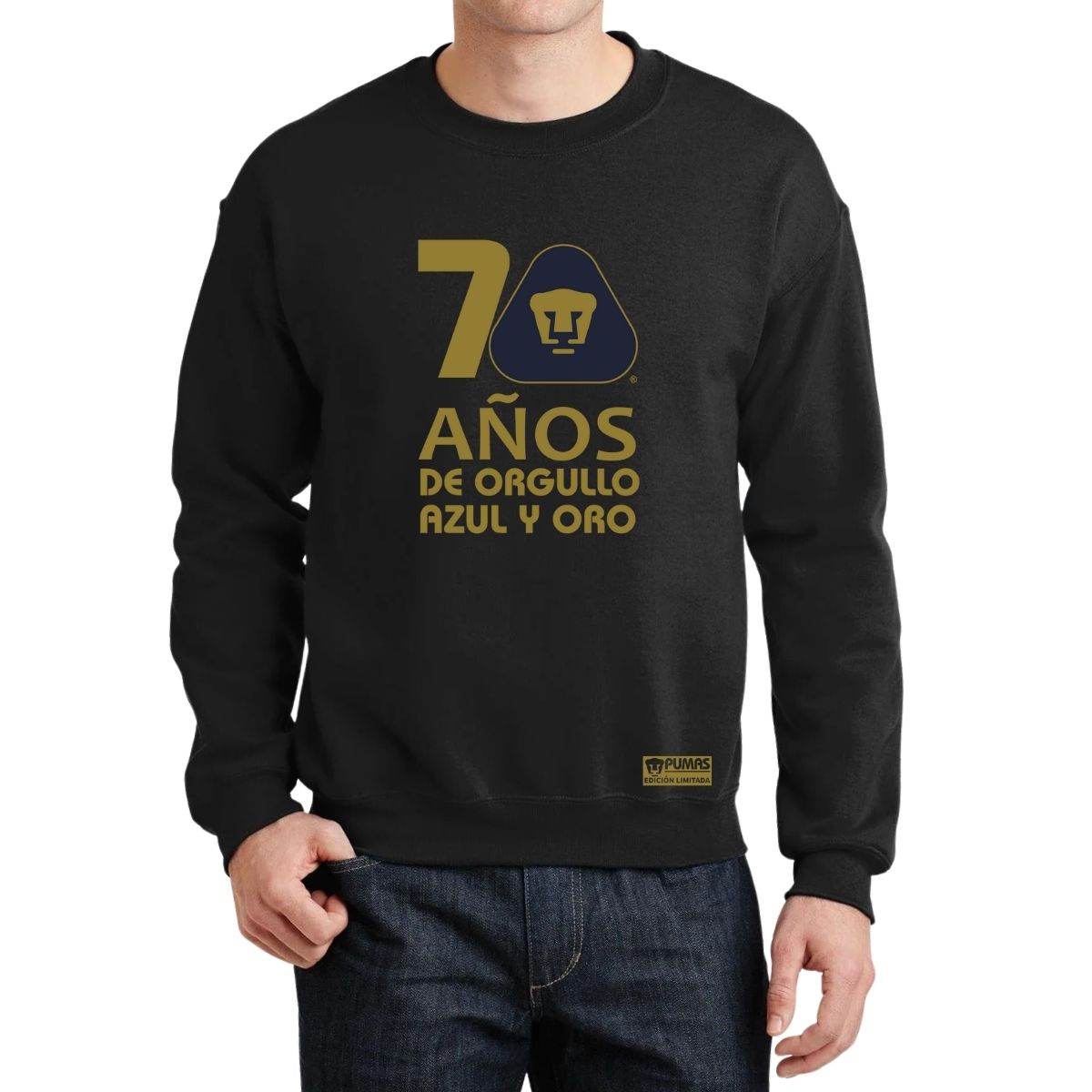 Sudadera Hombre Pumas UNAM 70 Años Fte Edición Limitada 4