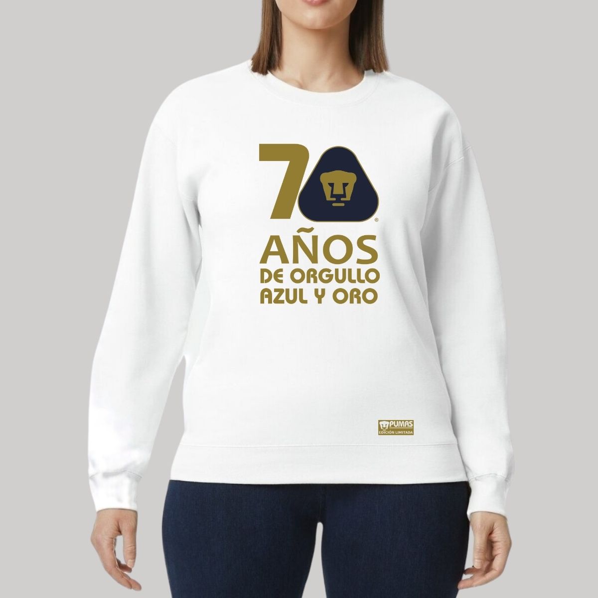 Sudadera Mujer Pumas UNAM 70 Años Fte Edición Limitada 4