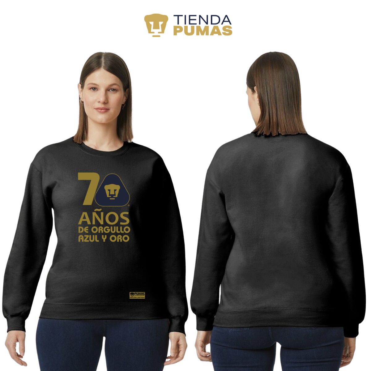 Sudadera Mujer Pumas UNAM 70 Años Fte Edición Limitada 4