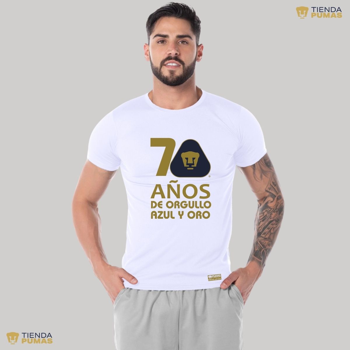 Playera Transpirable Hombre Pumas UNAM 70 Años Fte Edición Limitada 4