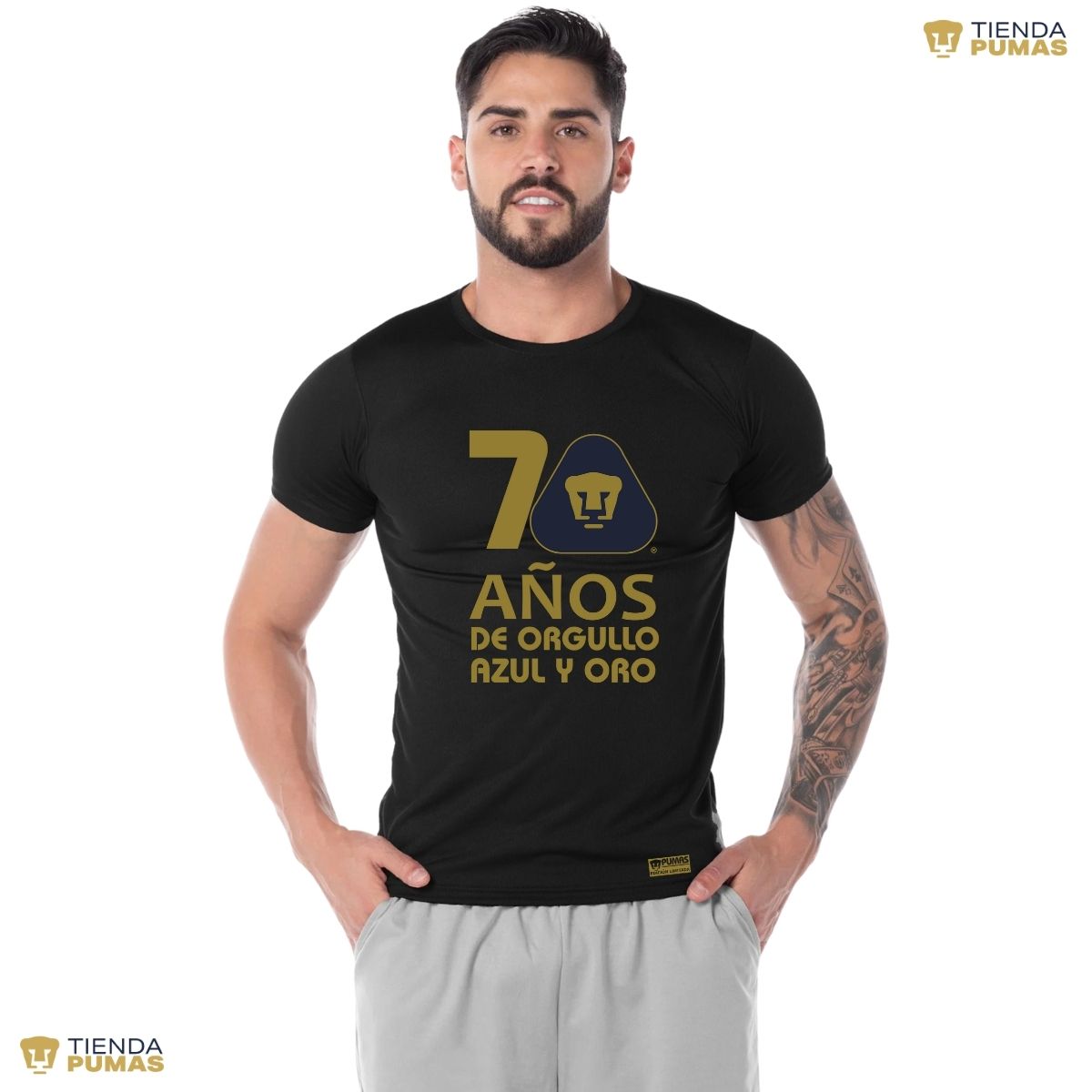 Playera Transpirable Hombre Pumas UNAM 70 Años Fte Edición Limitada 4