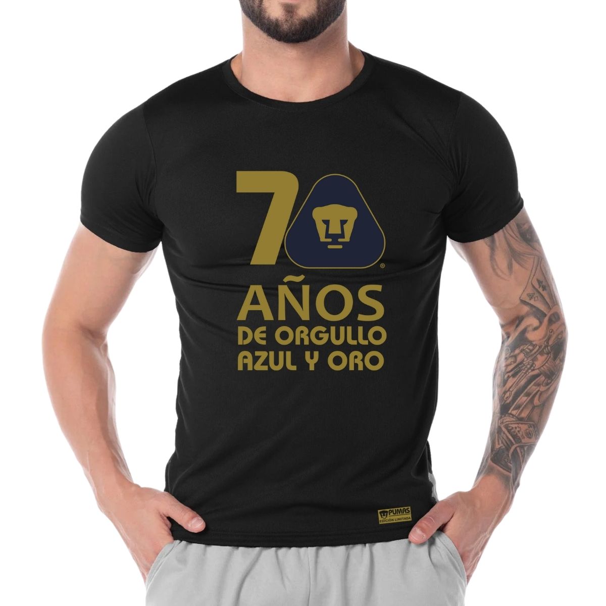 Playera Transpirable Hombre Pumas UNAM 70 Años Fte Edición Limitada 4