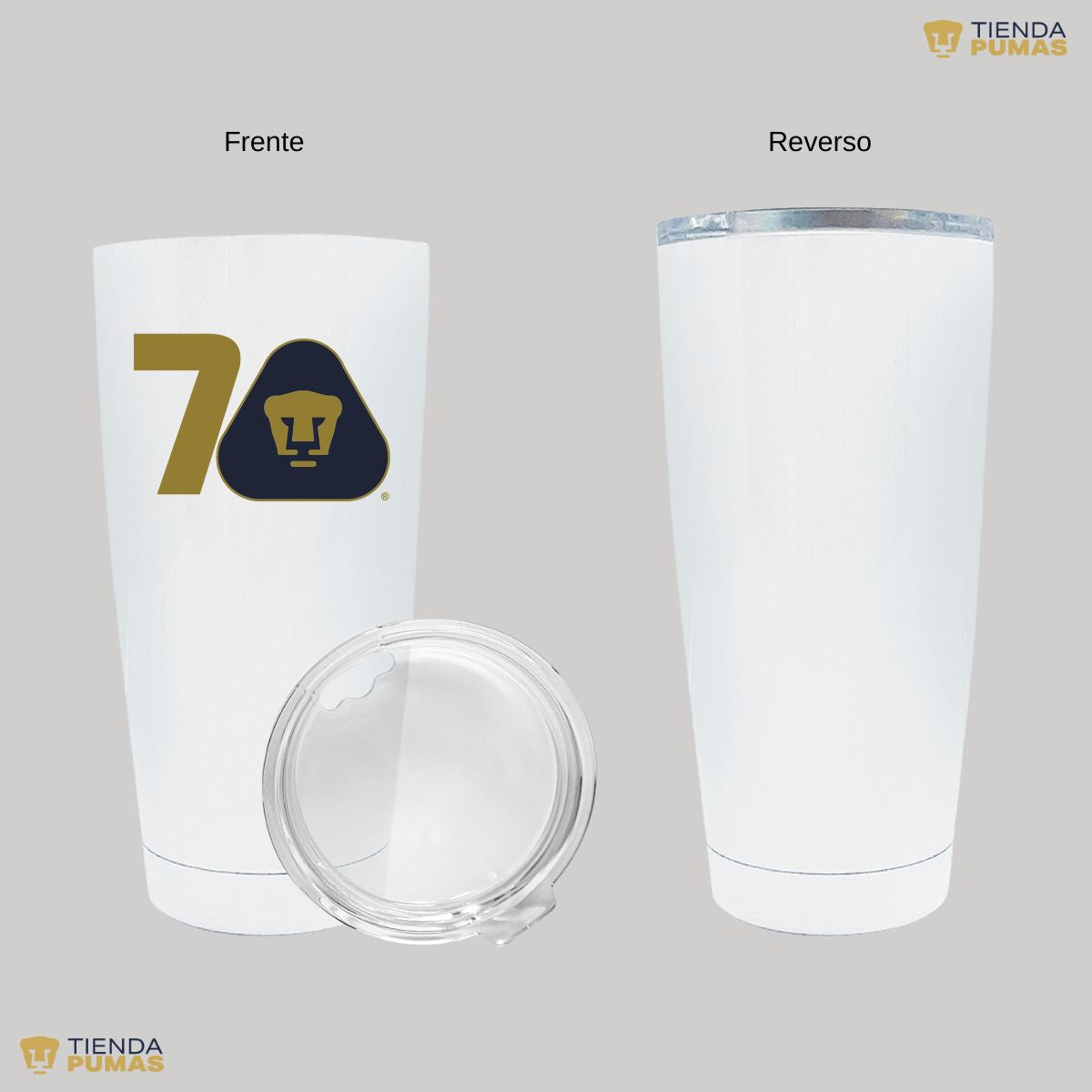 Termo 20 Oz Pumas UNAM 70 Años Fte Edición Limitada 4