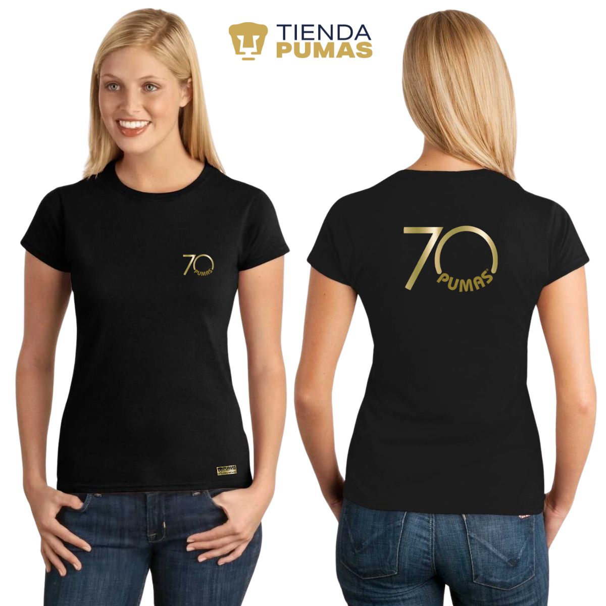 Playera Mujer Pumas UNAM 70 Aniversario FYR Edición Limitada 4