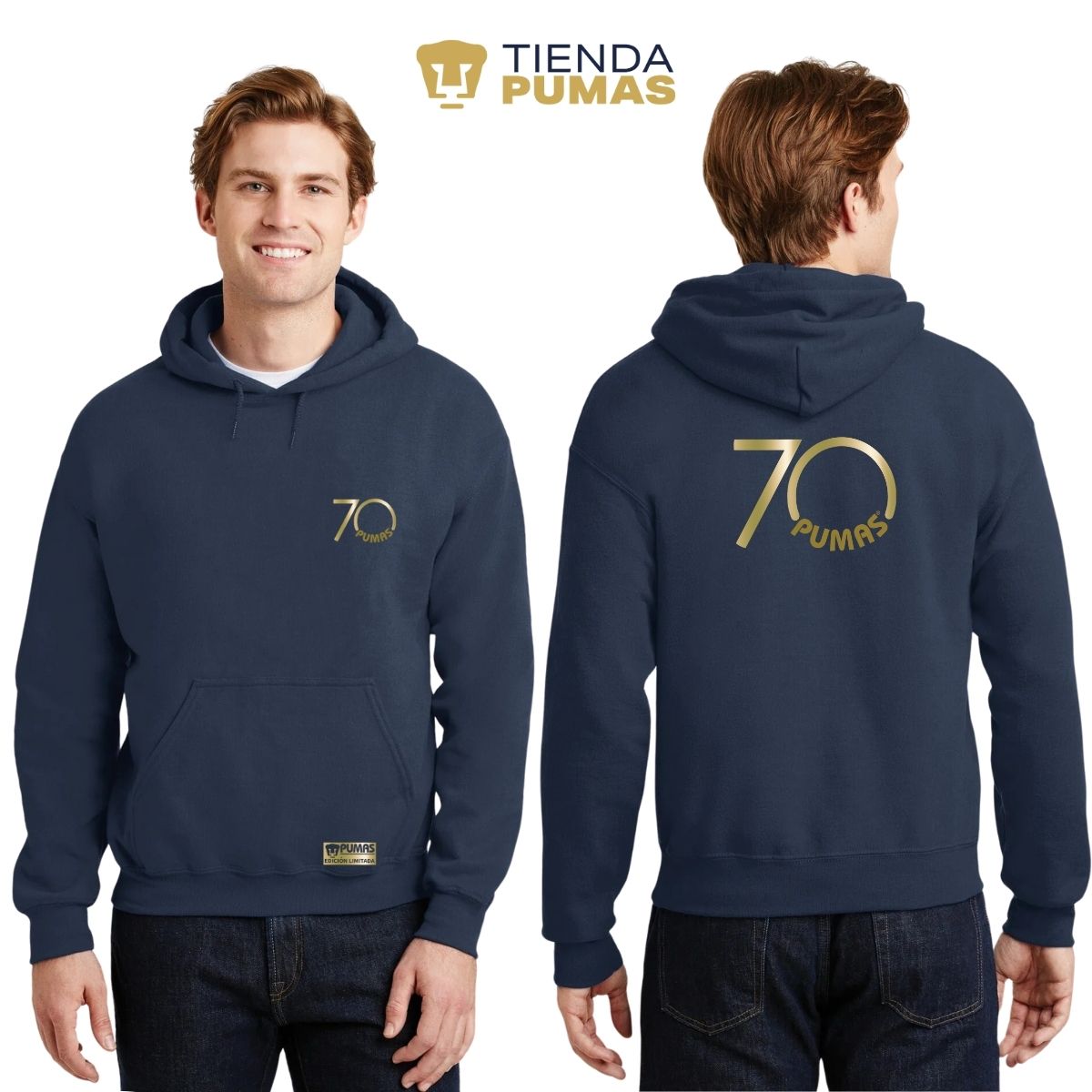 Sudadera Hombre Hoodie Pumas UNAM 70 Aniversario FYR Edición Limitada 4