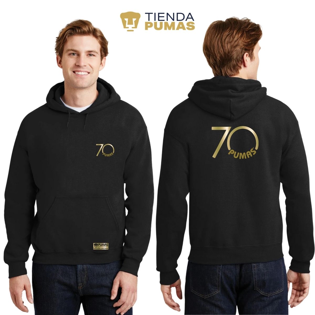 Sudadera Hombre Hoodie Pumas UNAM 70 Aniversario FYR Edición Limitada 4