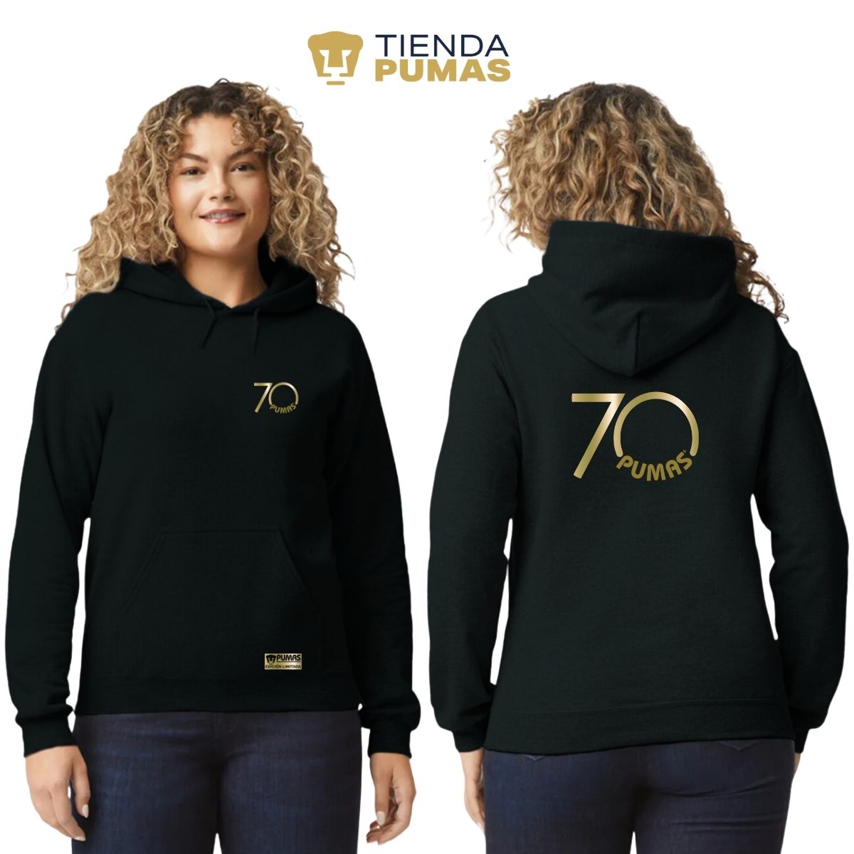 Sudadera Mujer Hoodie Pumas UNAM 70 Aniversario FYR Edición Limitada 4