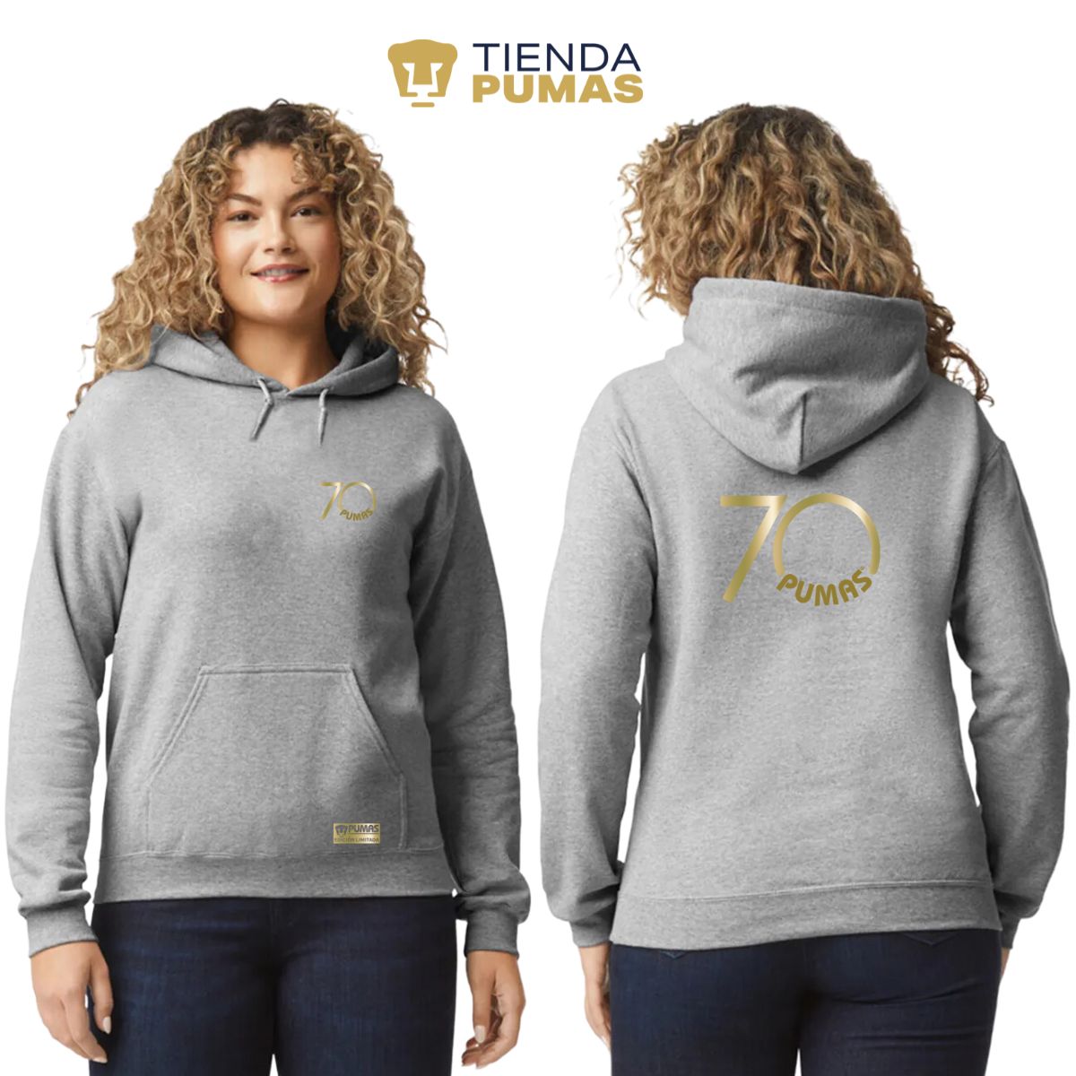 Sudadera Mujer Hoodie Pumas UNAM 70 Aniversario FYR Edición Limitada 4