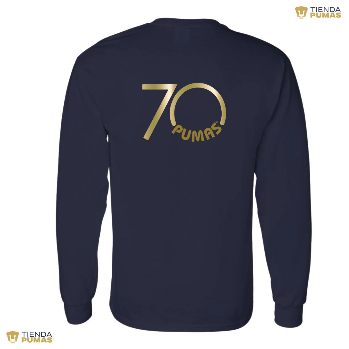 Playera Hombre Pumas UNAM Manga Larga 70 Aniversario FYR Edición Limitada 4