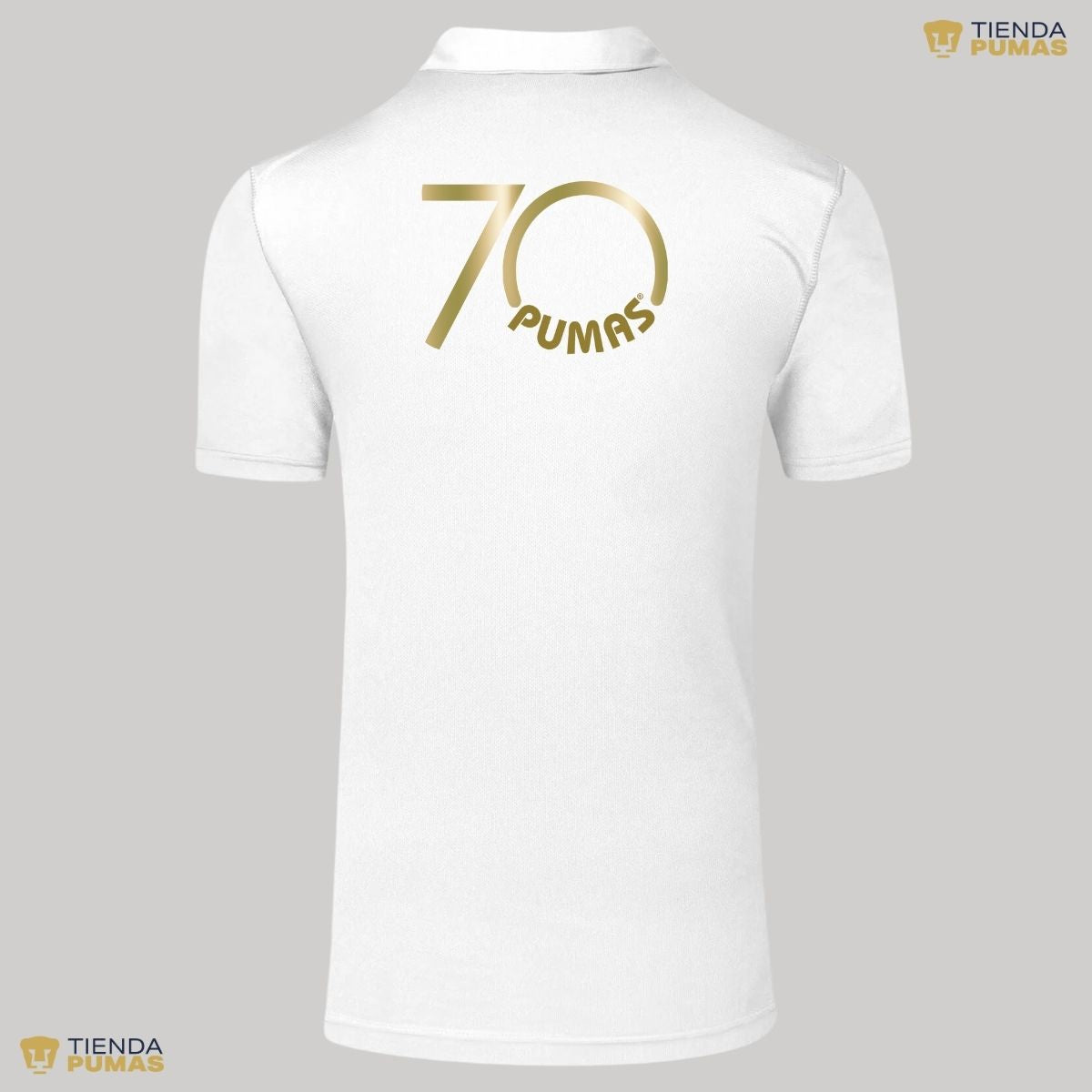 Playera Tipo Polo Transpirable Hombre Pumas UNAM 70 Aniversario FYR Edición Limitada 4