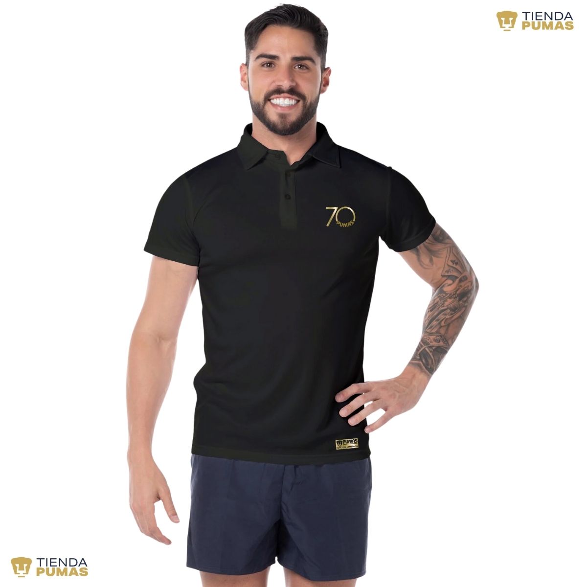 Playera Tipo Polo Transpirable Hombre Pumas UNAM 70 Aniversario FYR Edición Limitada 4