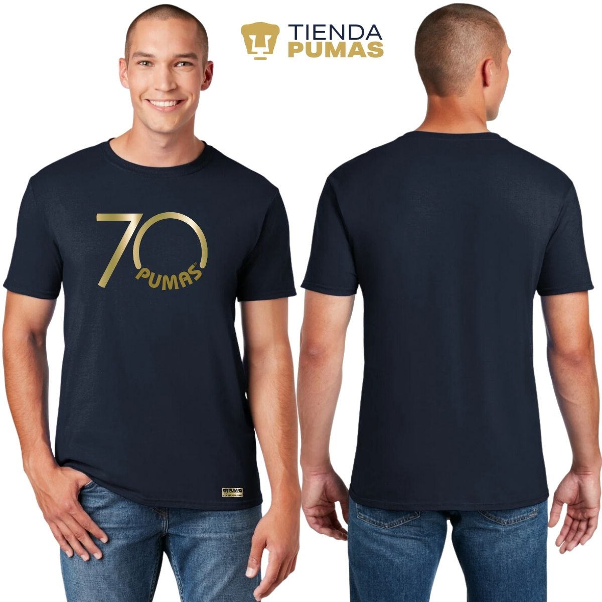 Playera Hombre Pumas UNAM 70 Aniversario Fte Edición Limitada 4