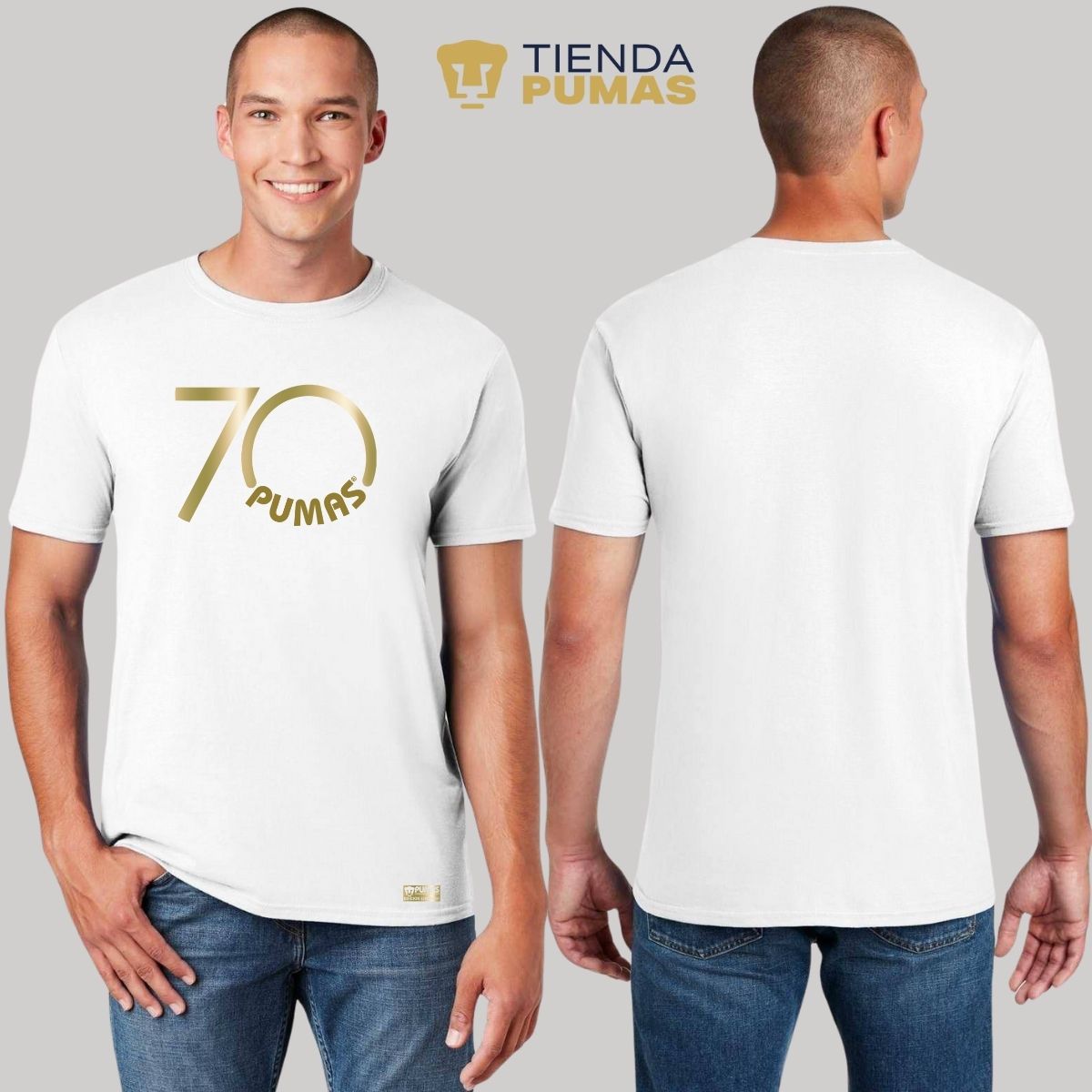 Playera Hombre Pumas UNAM 70 Aniversario Fte Edición Limitada 4