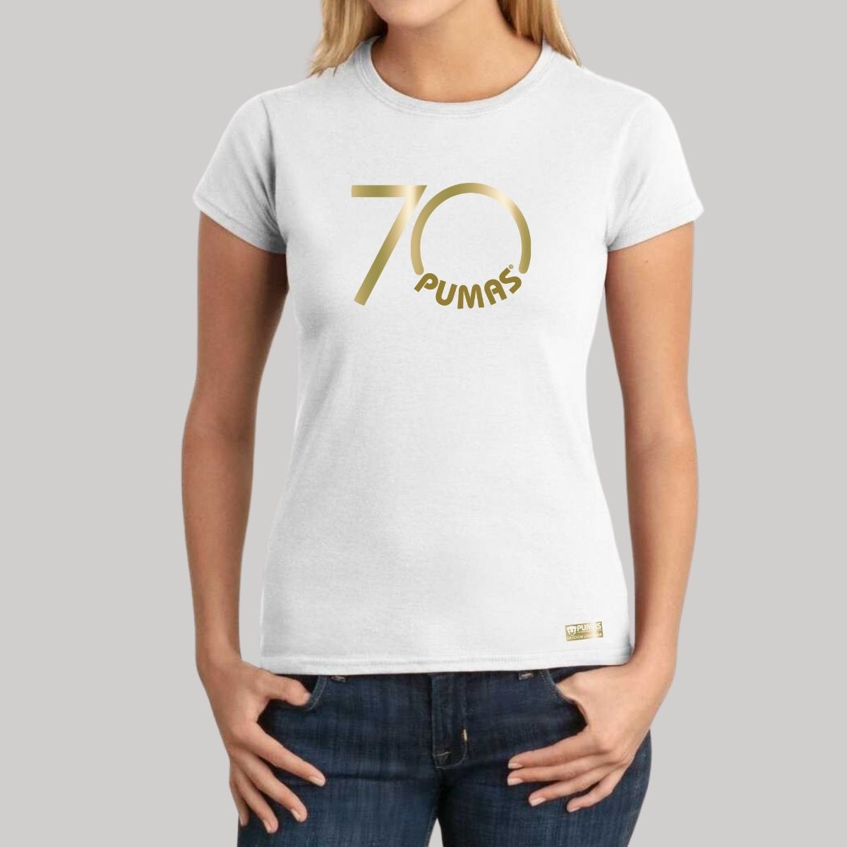 Playera Mujer Pumas UNAM 70 Aniversario Fte Edición Limitada 4