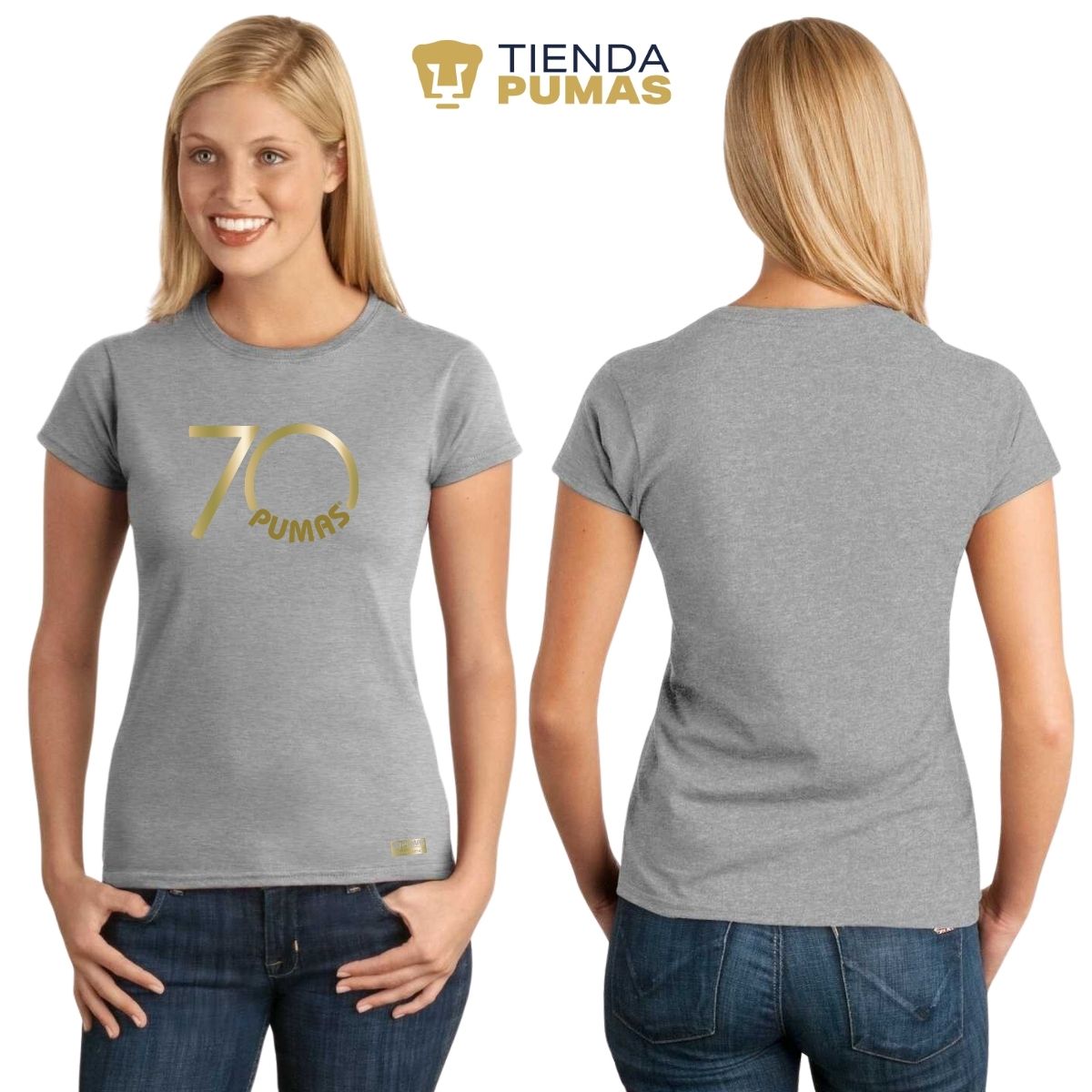 Playera Mujer Pumas UNAM 70 Aniversario Fte Edición Limitada 4