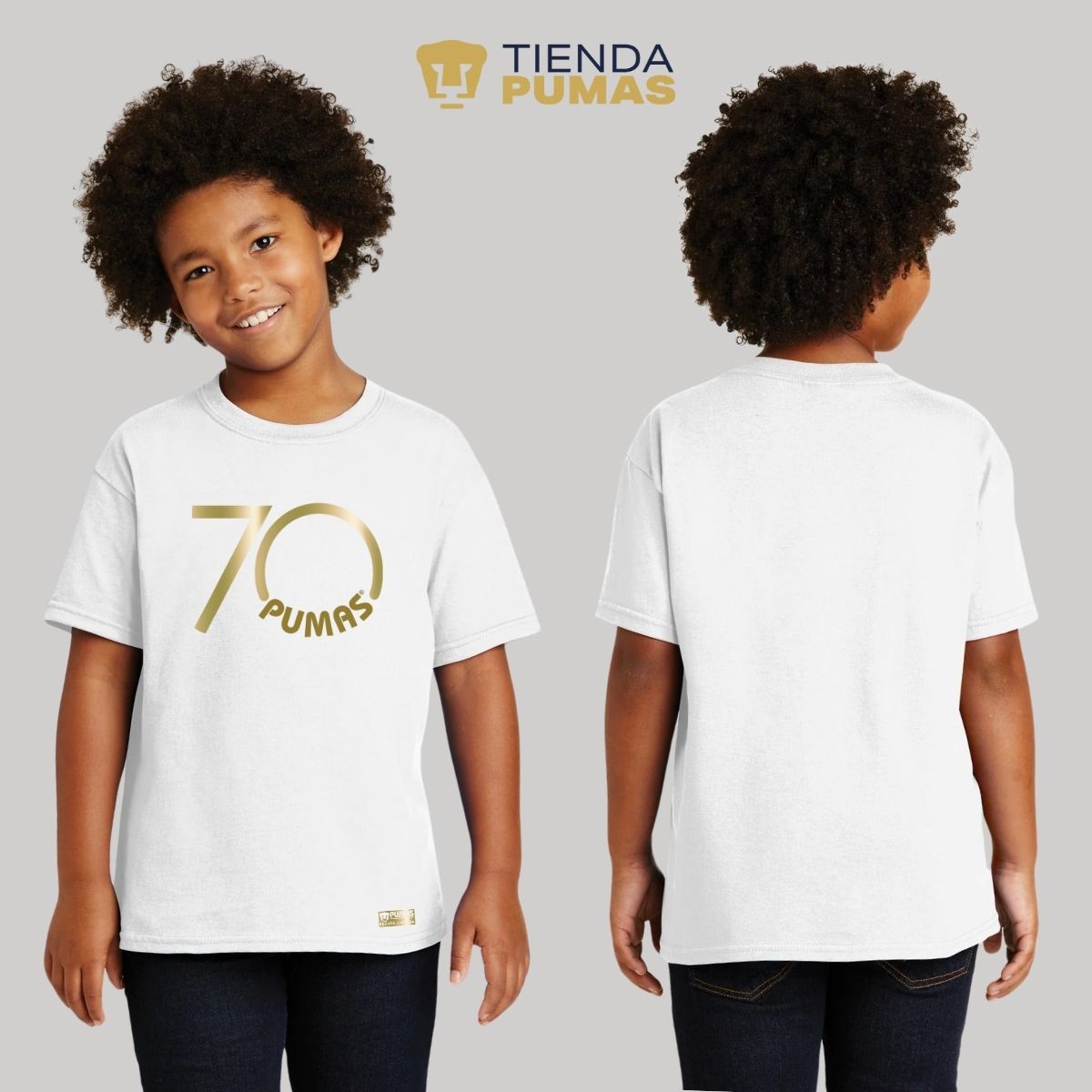 Playera Niños Pumas UNAM 70 Aniversario Fte Edición Limitada 4