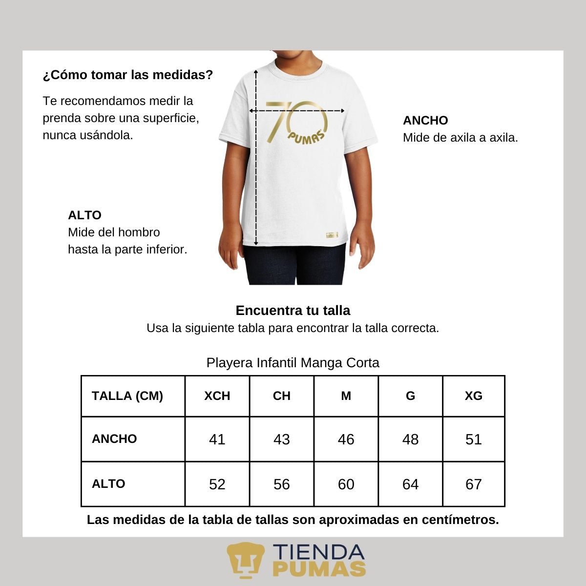 Playera Niños Pumas UNAM 70 Aniversario Fte Edición Limitada 4