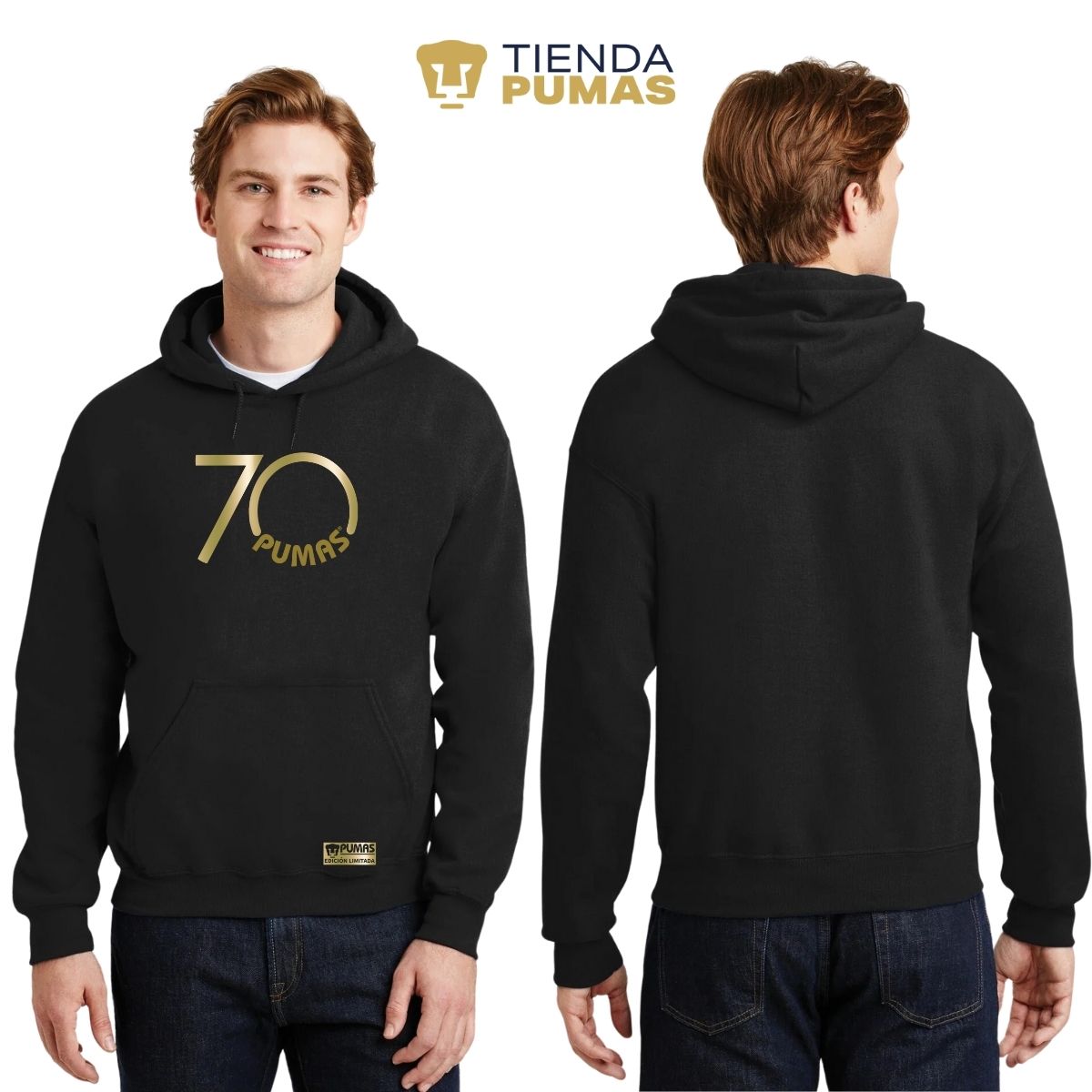 Sudadera Hombre Hoodie Pumas UNAM 70 Aniversario Fte Edición Limitada 4