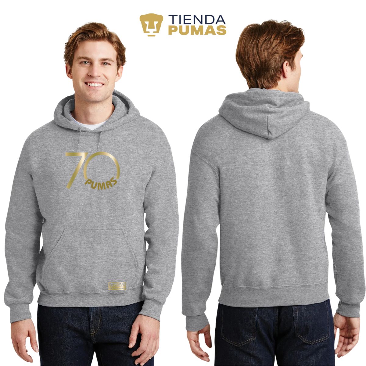 Sudadera Hombre Hoodie Pumas UNAM 70 Aniversario Fte Edición Limitada 4