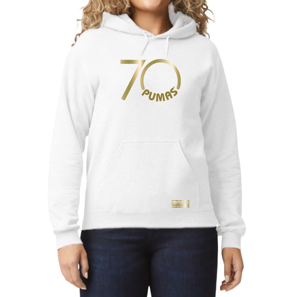 Sudadera Mujer Hoodie Pumas UNAM 70 Aniversario Fte Edición Limitada 4